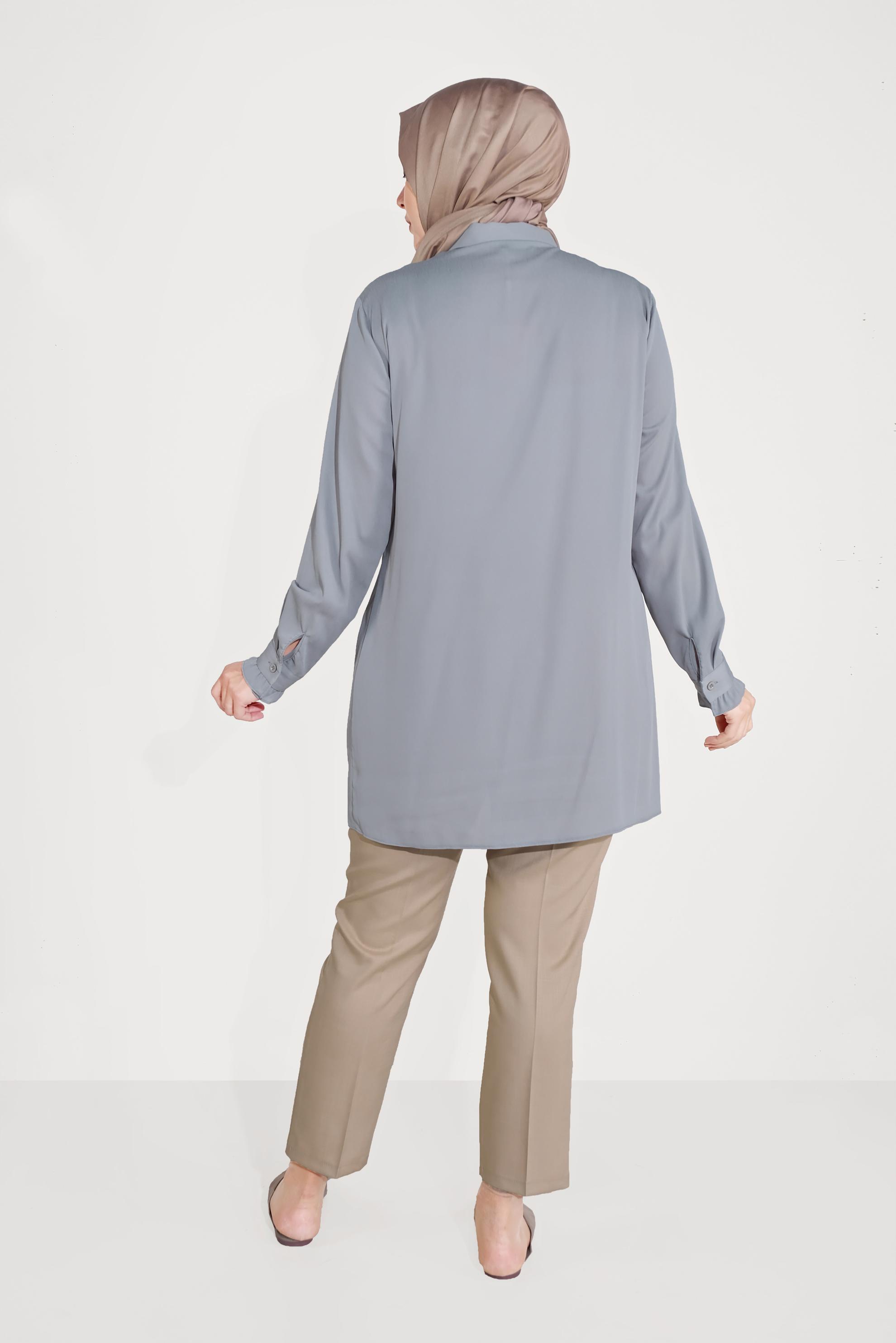 Vêtements hijab BEIGE PANTALON À JAMBE LARGE TAILLE RÉGULİÈRE 70070