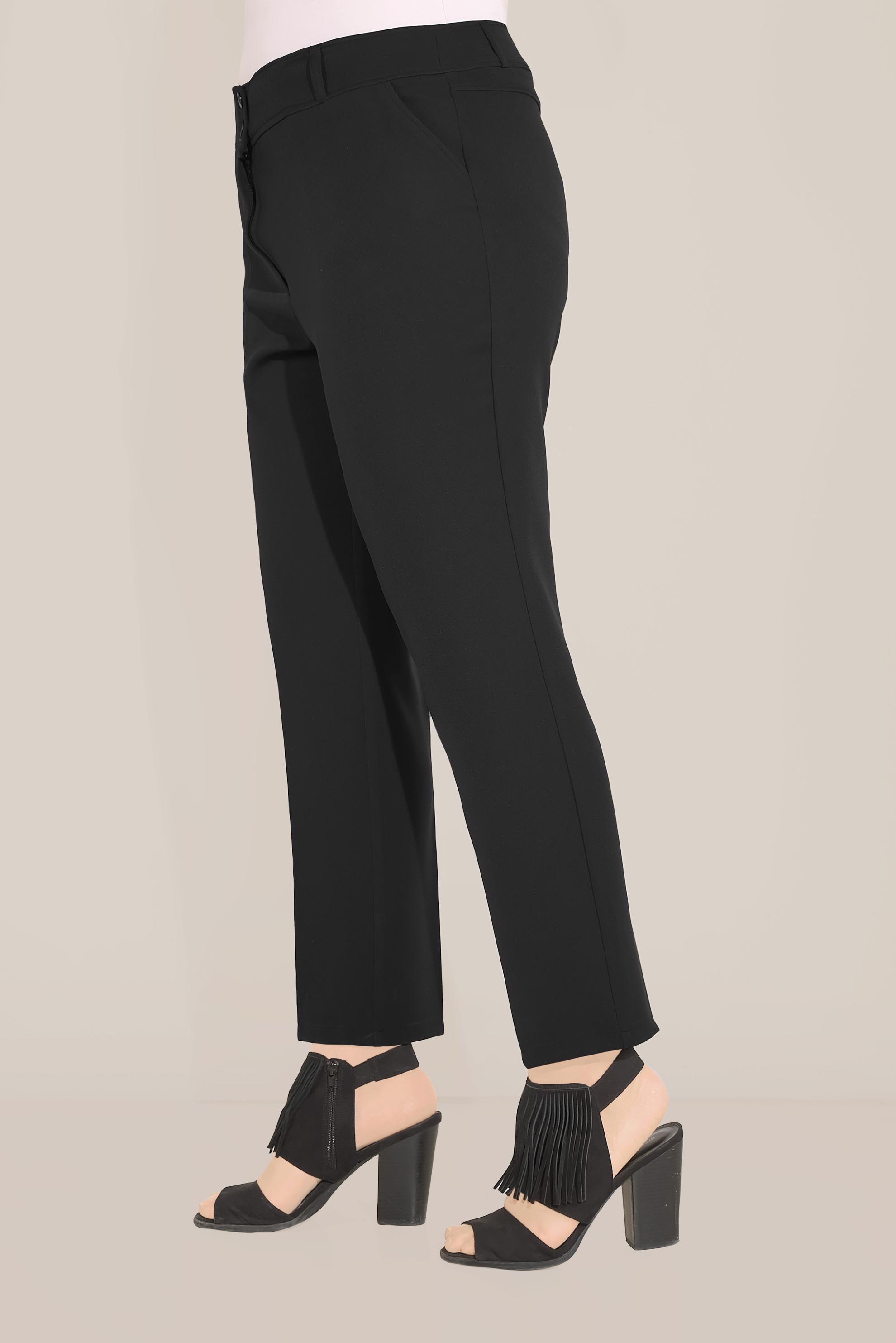 Tesettür giyim SİYAH ARA BEL PANTOLON 70071 