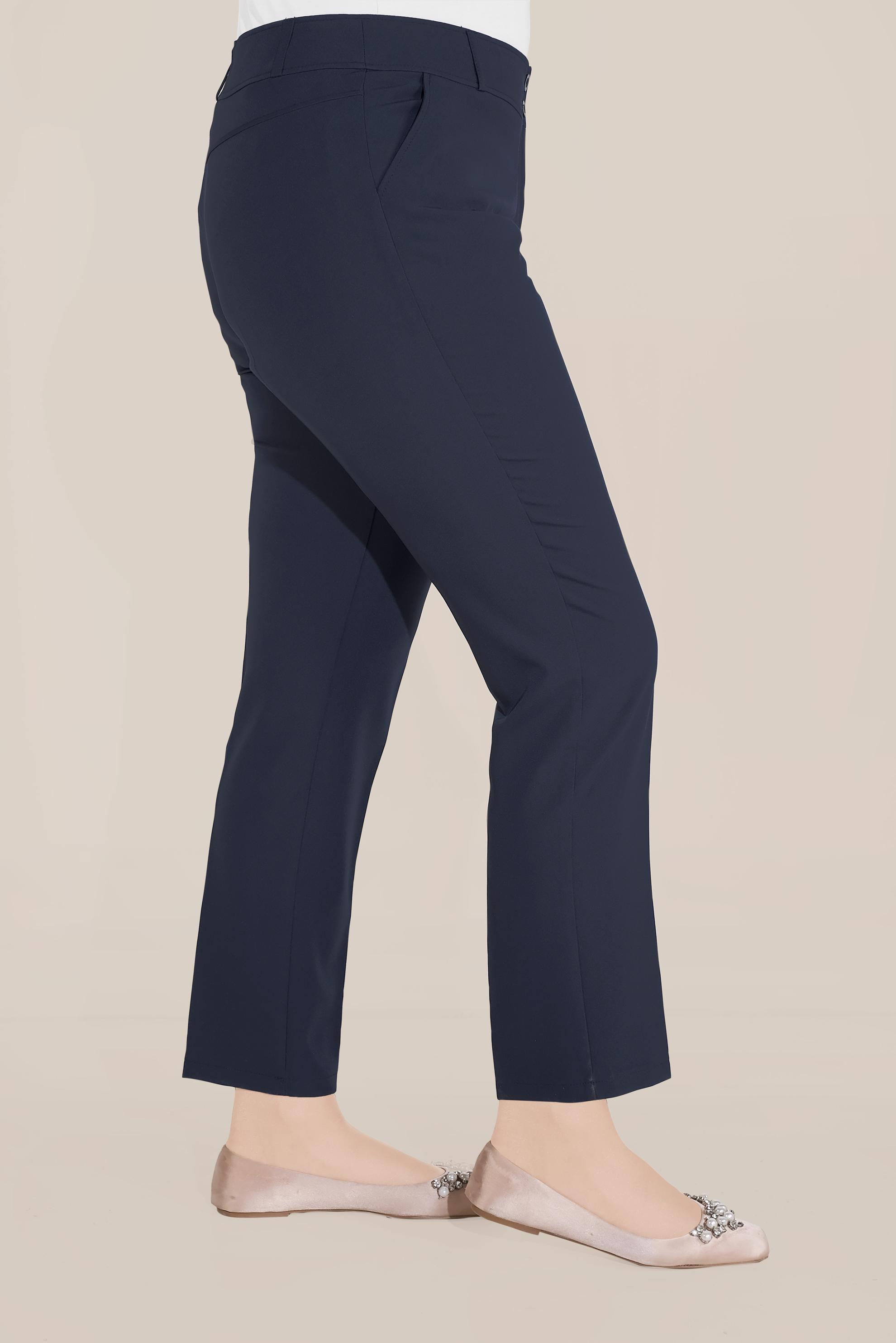 Tesettür giyim LACİVERT ARA BEL PANTOLON 70071 