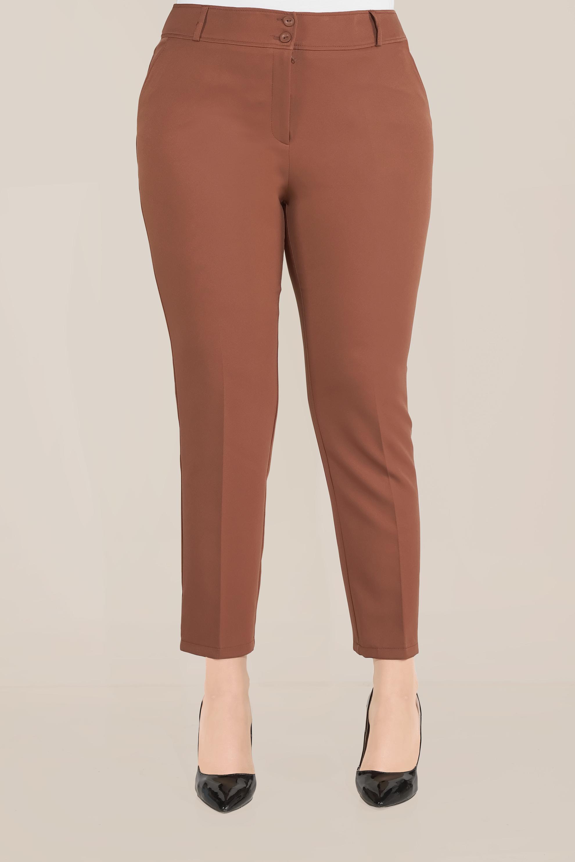 Tesettür giyim KAHVE ARA BEL PANTOLON 70071 