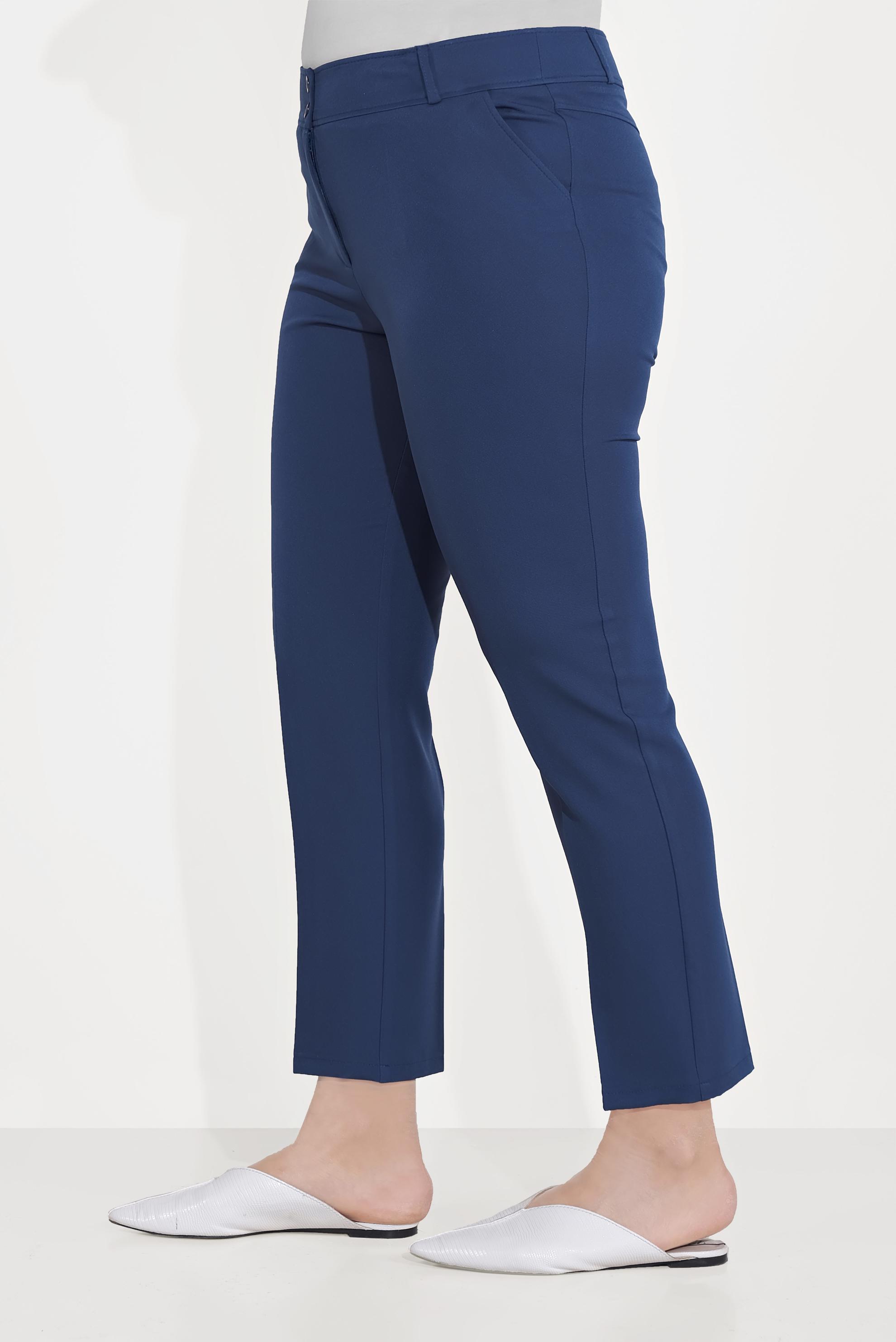 Tesettür giyim LACİVERT ARA BEL PANTOLON 70071 