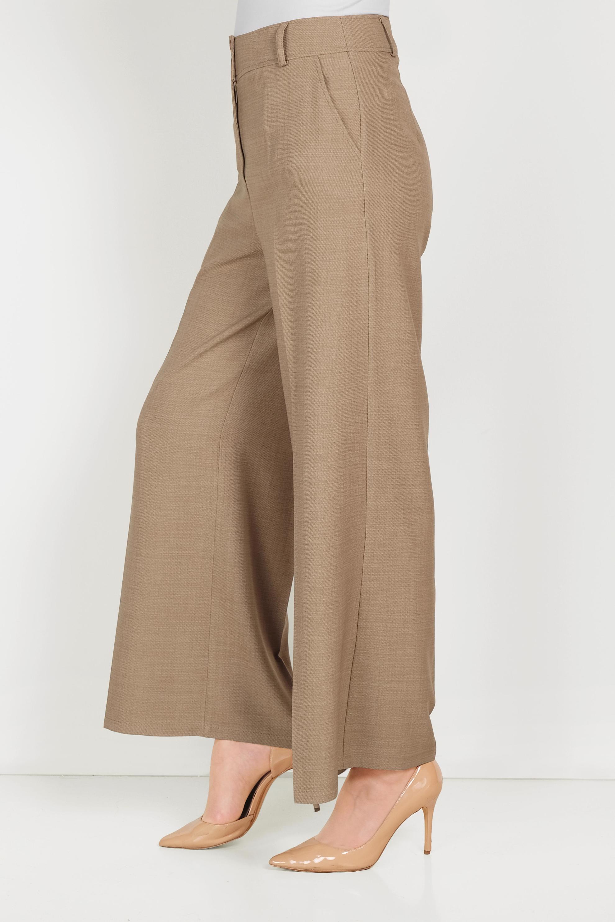 Tesettür giyim KAHVE GENİŞ PAÇA PANTOLON 70072