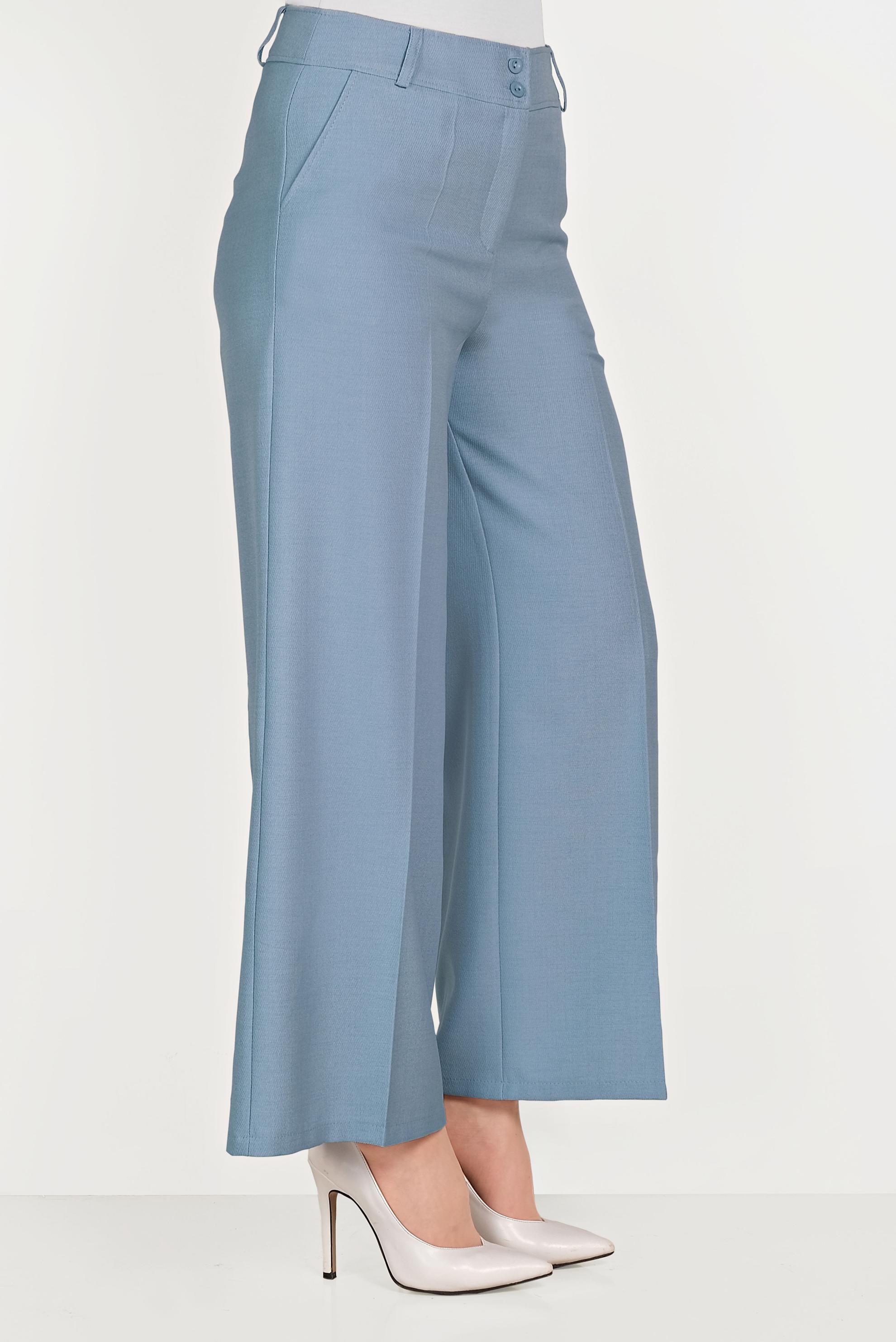 Tesettür giyim MAVİ GENİŞ PAÇA PANTOLON 70072