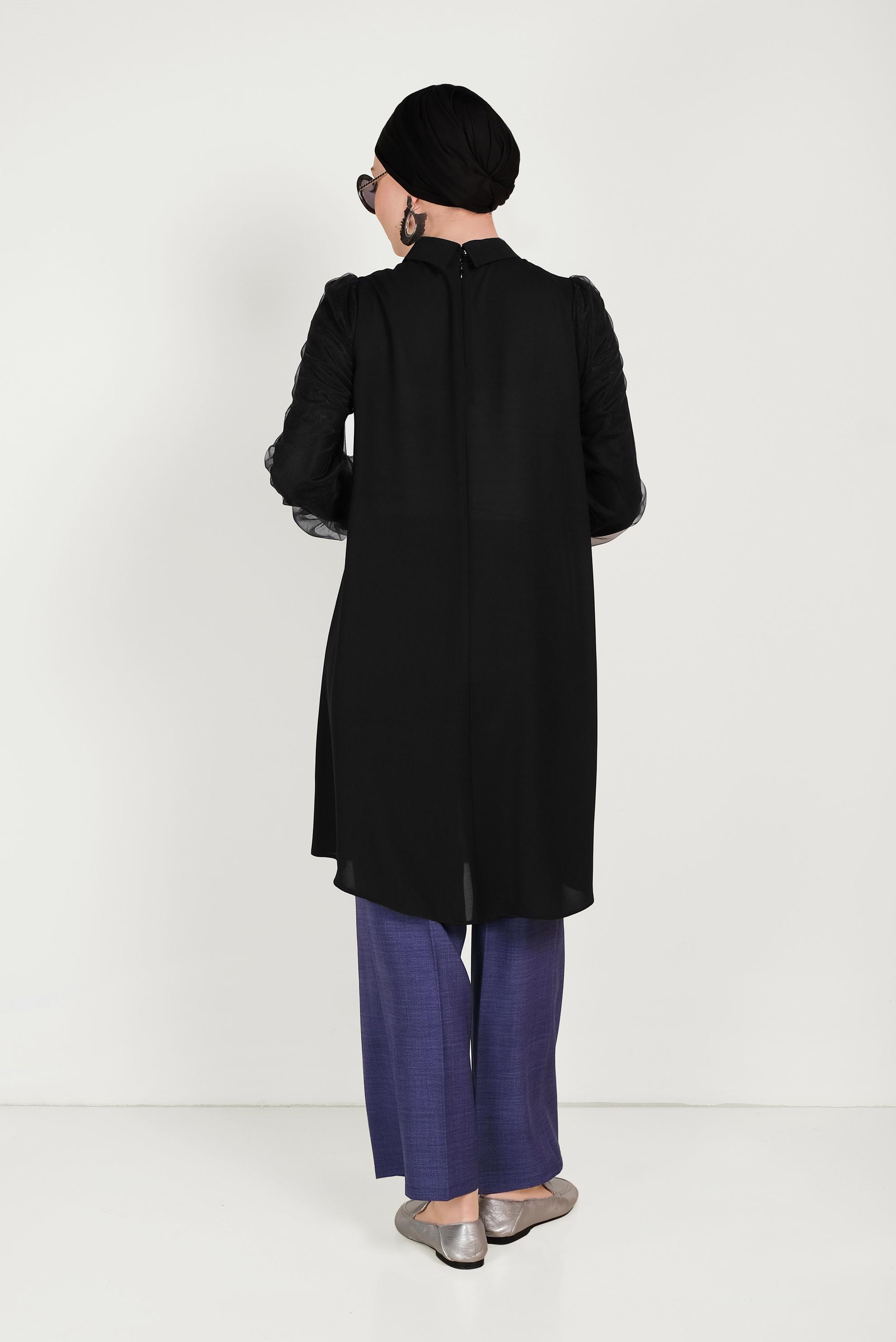 Tesettür giyim LACİVERT GENİŞ PAÇA PANTOLON 70072