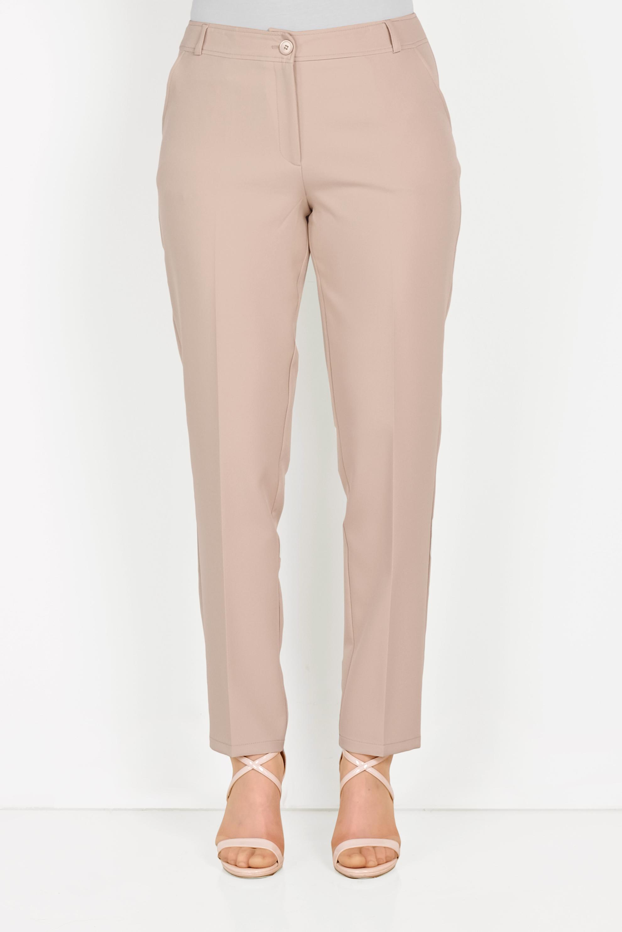 Tesettür giyim BEJ ARA BEL KUMAŞ PANTOLON 70076