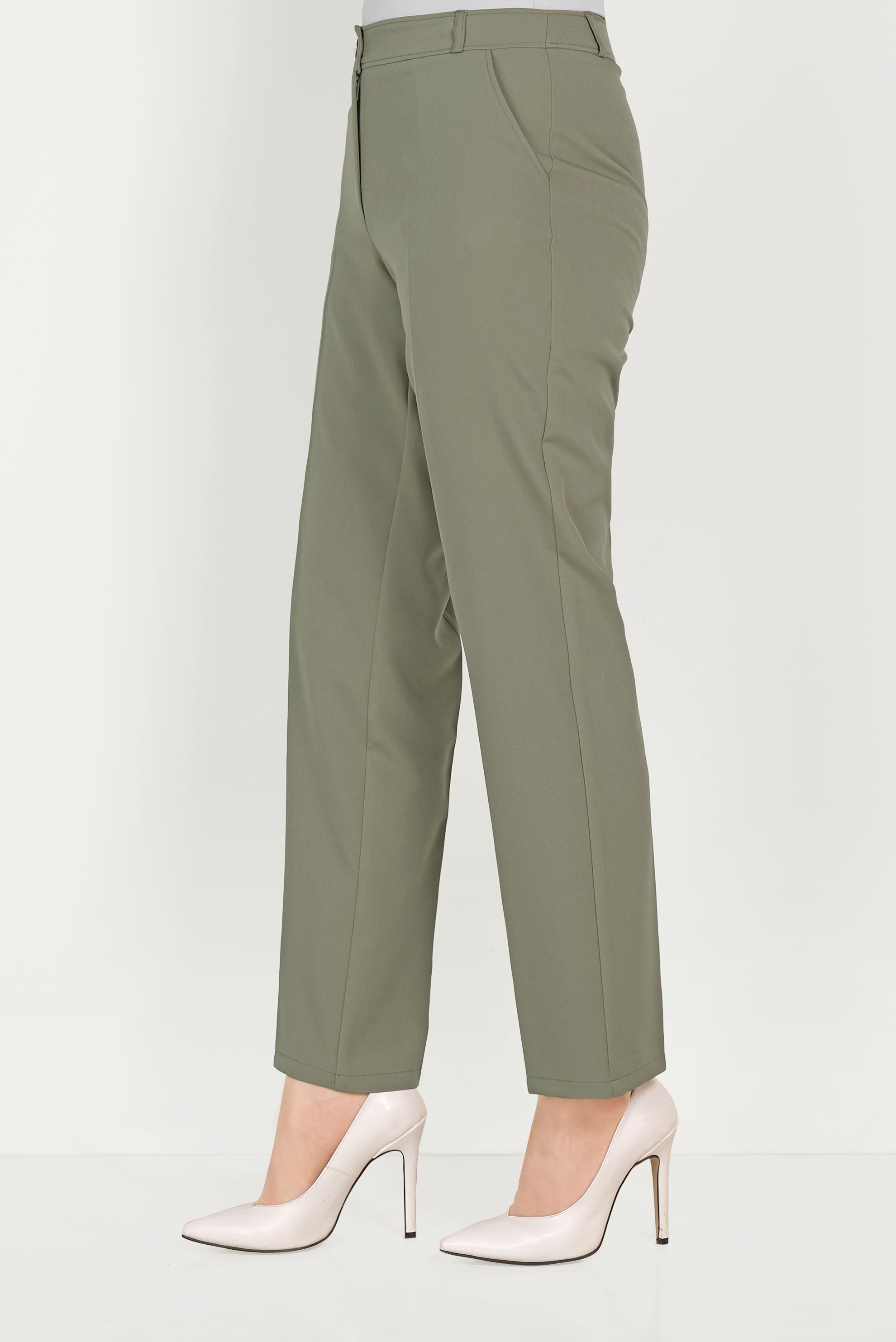 Tesettür giyim HAKİ ARA BEL KUMAŞ PANTOLON 70076