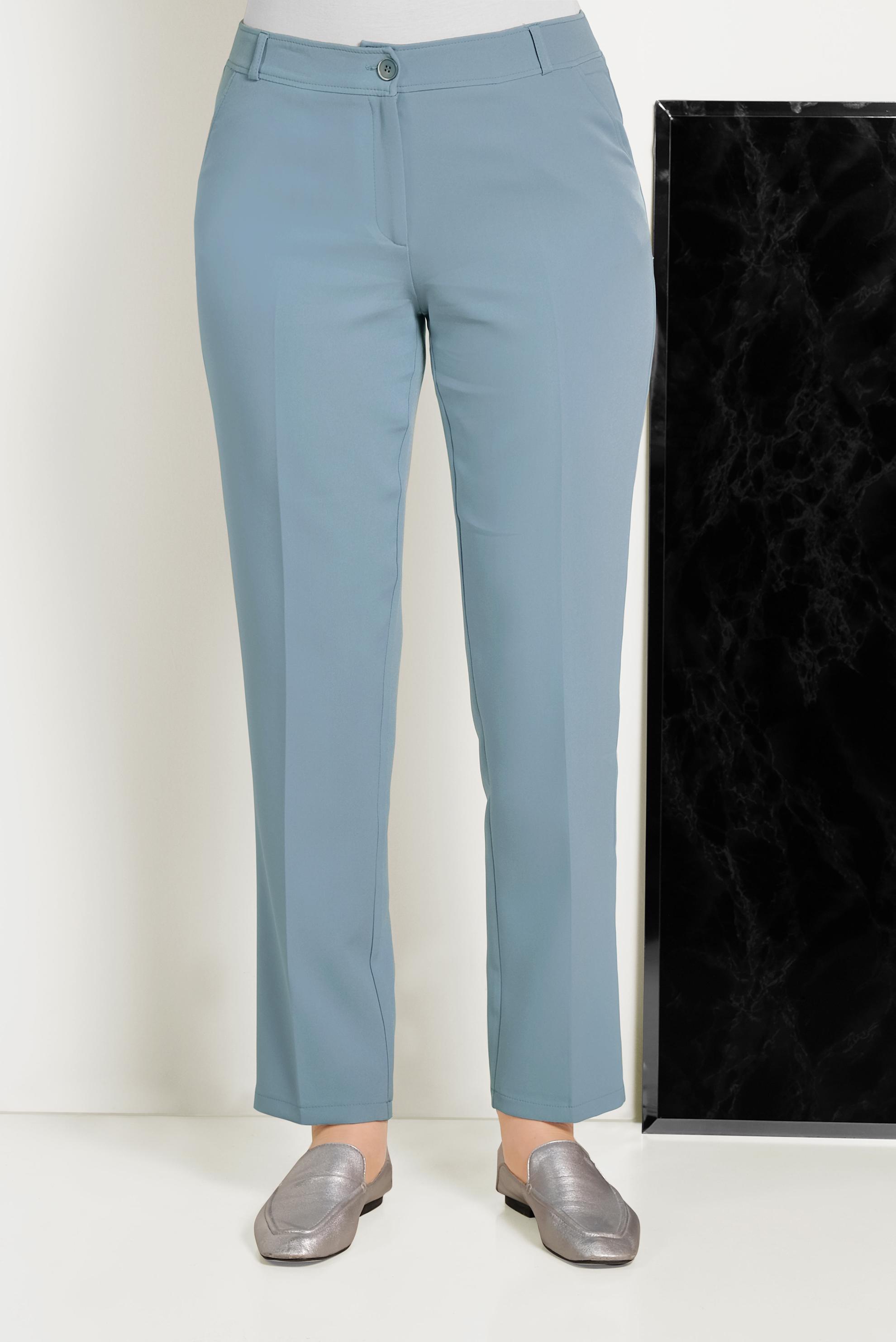 Tesettür giyim MAVİ ARA BEL KUMAŞ PANTOLON 70076