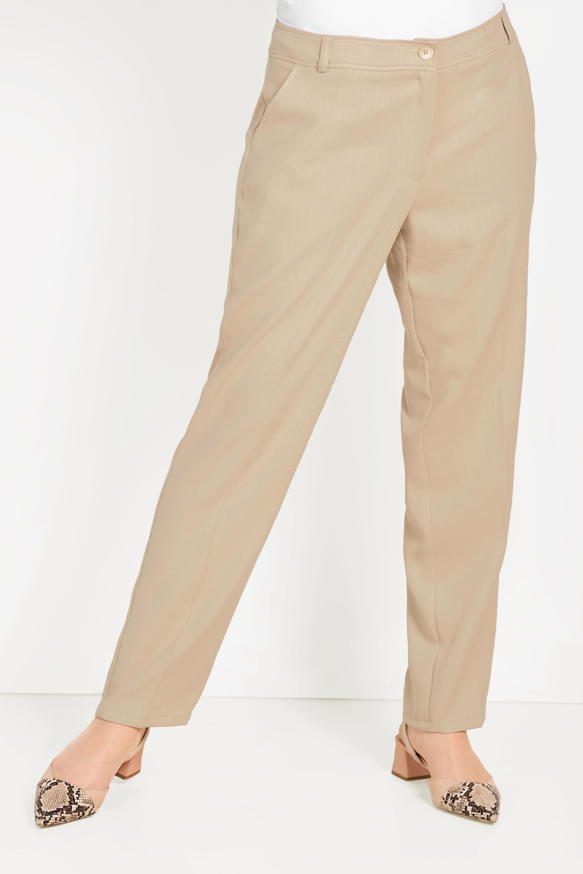 Tesettür giyim BEJ DÜĞMELİ FERMUARLI PANTOLON 70079