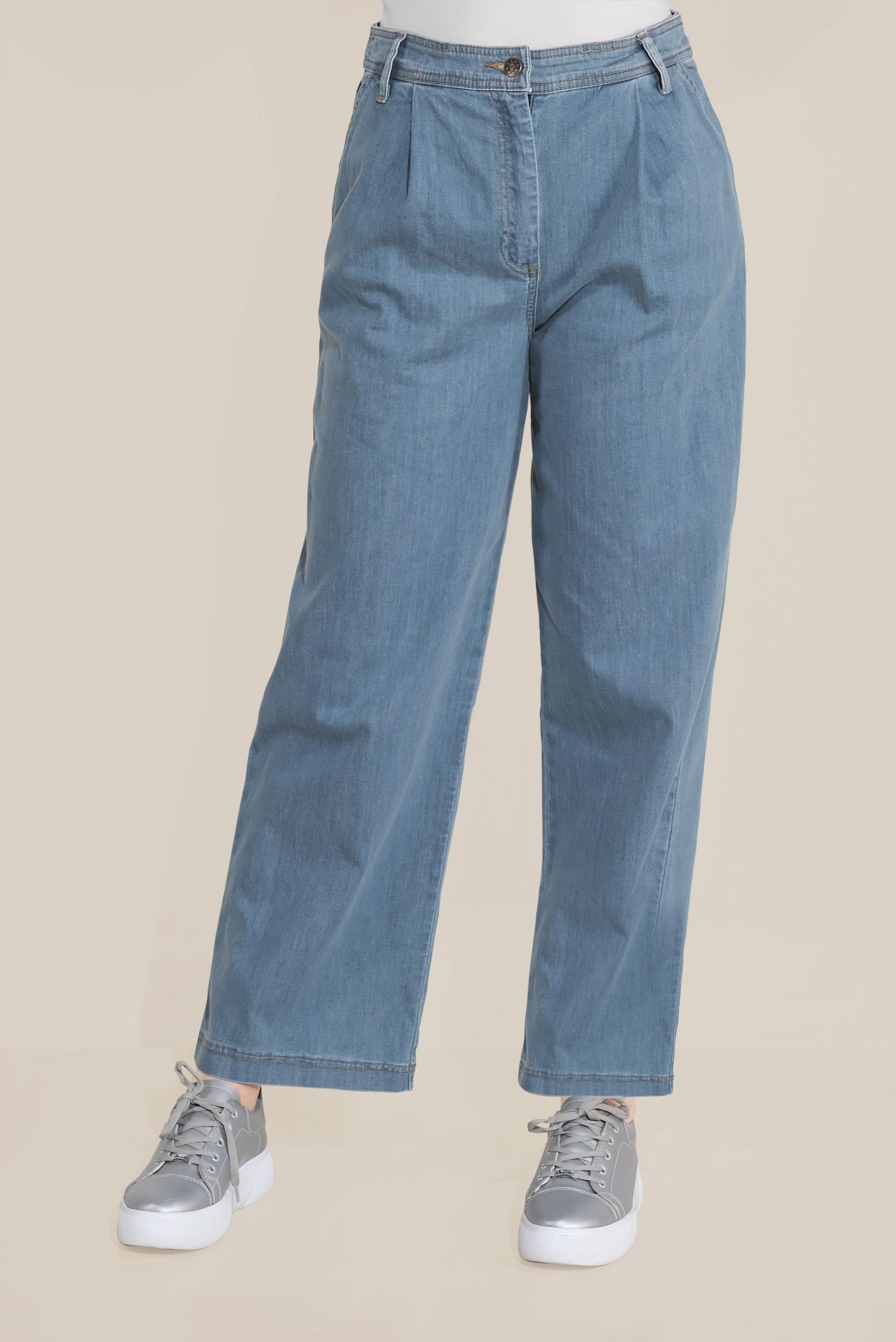 Tesettür giyim LACİVERT YÜKSEK BEL DENİM PANTOLON 70080