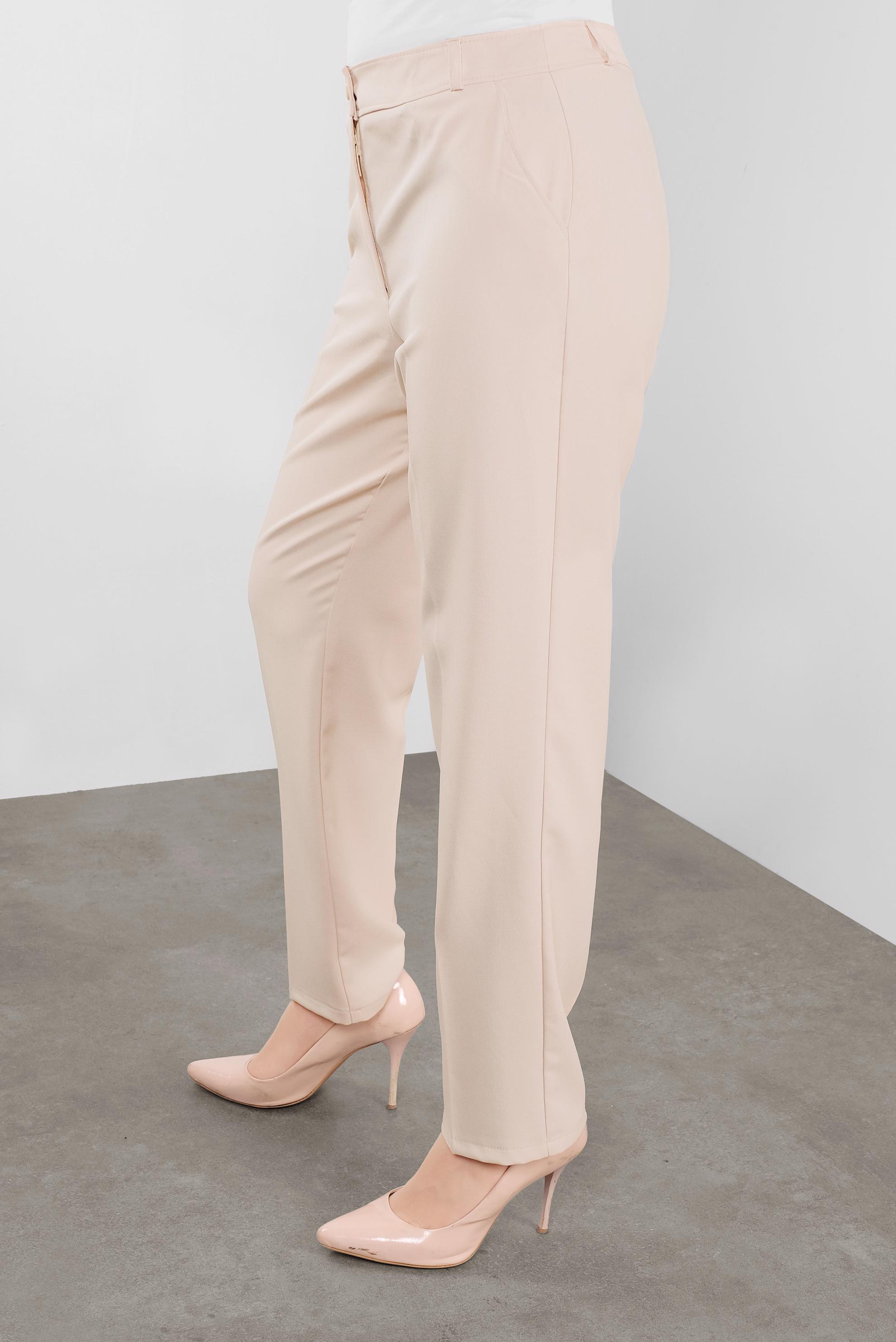 Tesettür giyim BEJ KLASİK BİLEKTE PANTOLON 70084