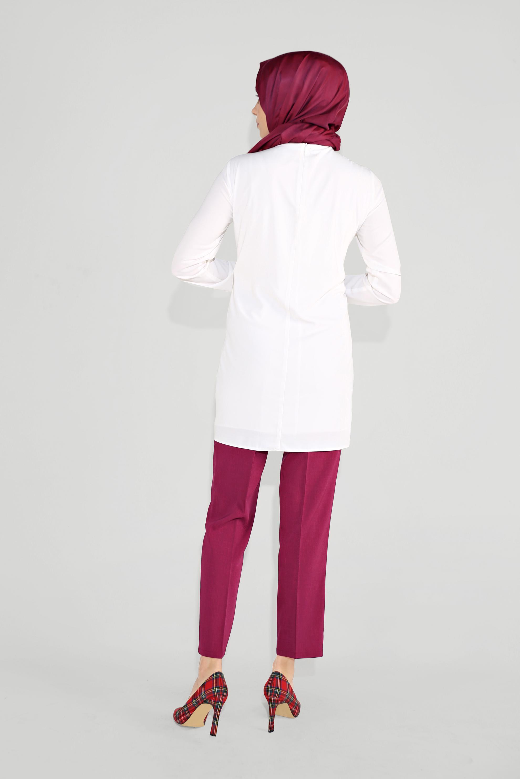 Tesettür giyim FUŞYA KLASİK BİLEKTE PANTOLON 70084