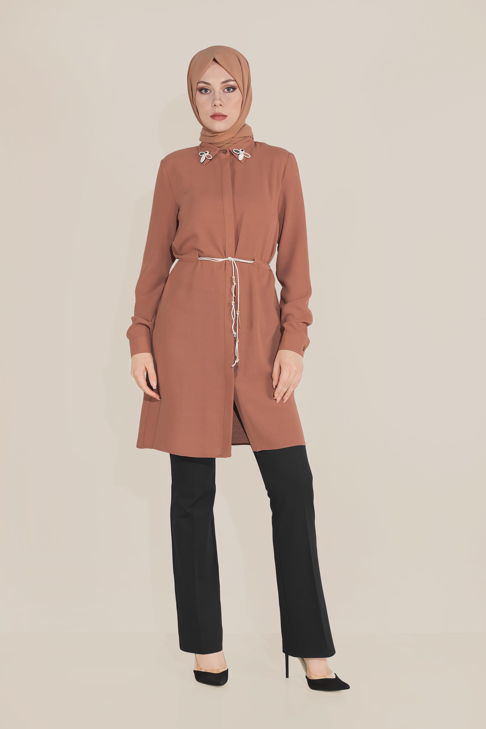 Tesettür giyim SİYAH İSPANYOL PAÇA PANTOLON 70085 