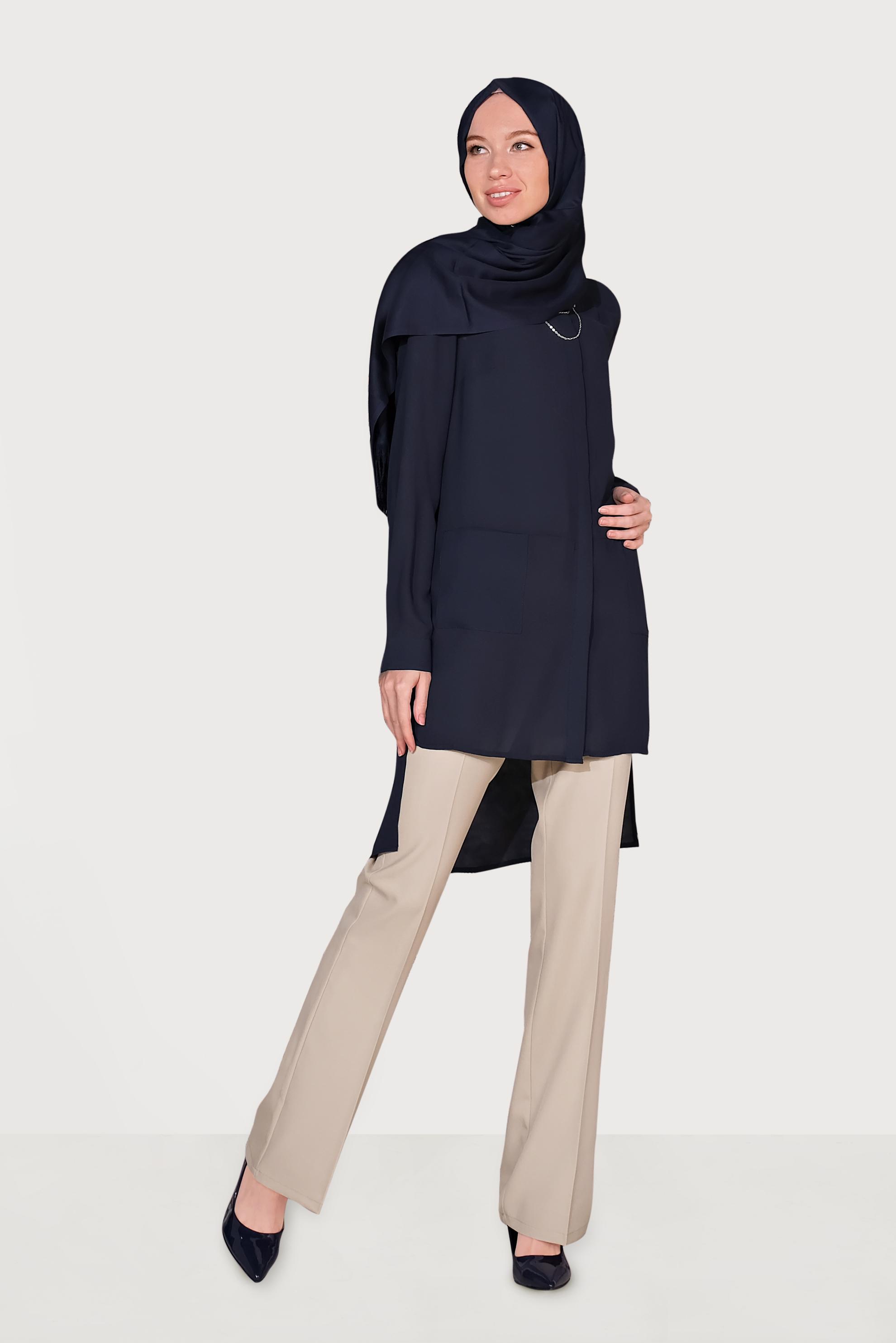 Tesettür giyim KAHVE İSPANYOL PAÇA PANTOLON 70085 