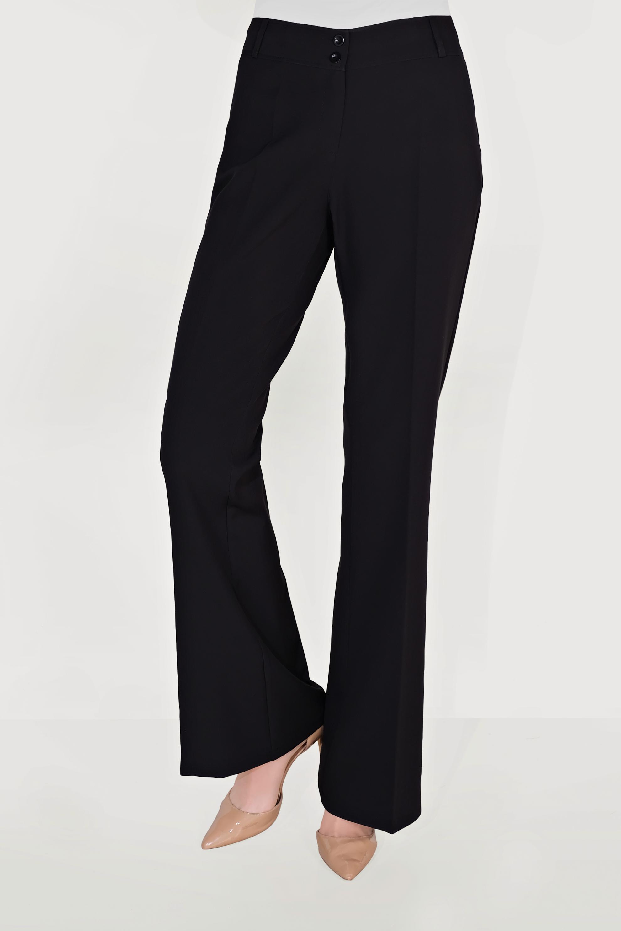 Tesettür giyim SİYAH DÜĞMELİ YÜKSEK BEL PANTOLON 70086 