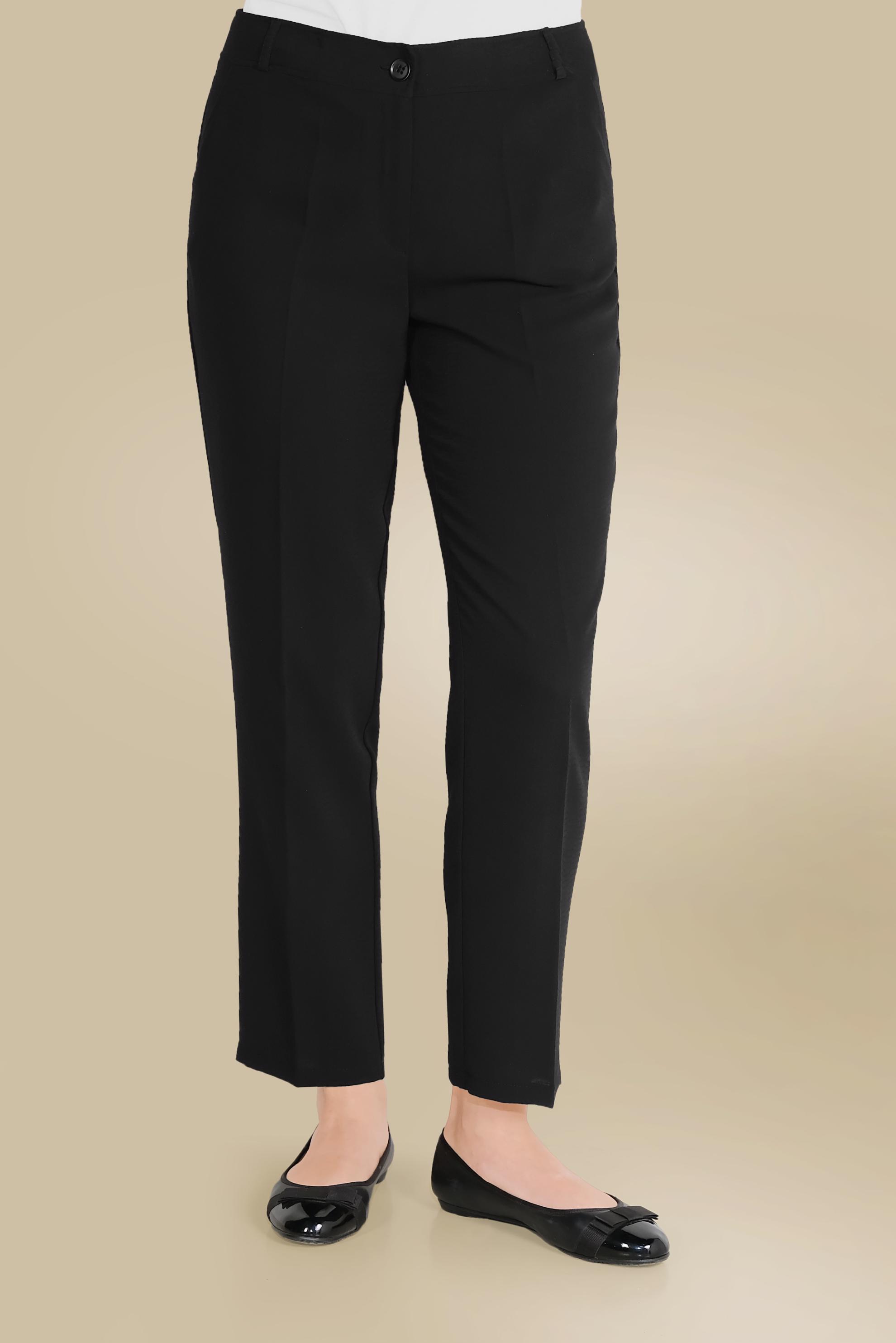 Tesettür giyim SİYAH ARA BEL CEPLİ PANTOLON 70089