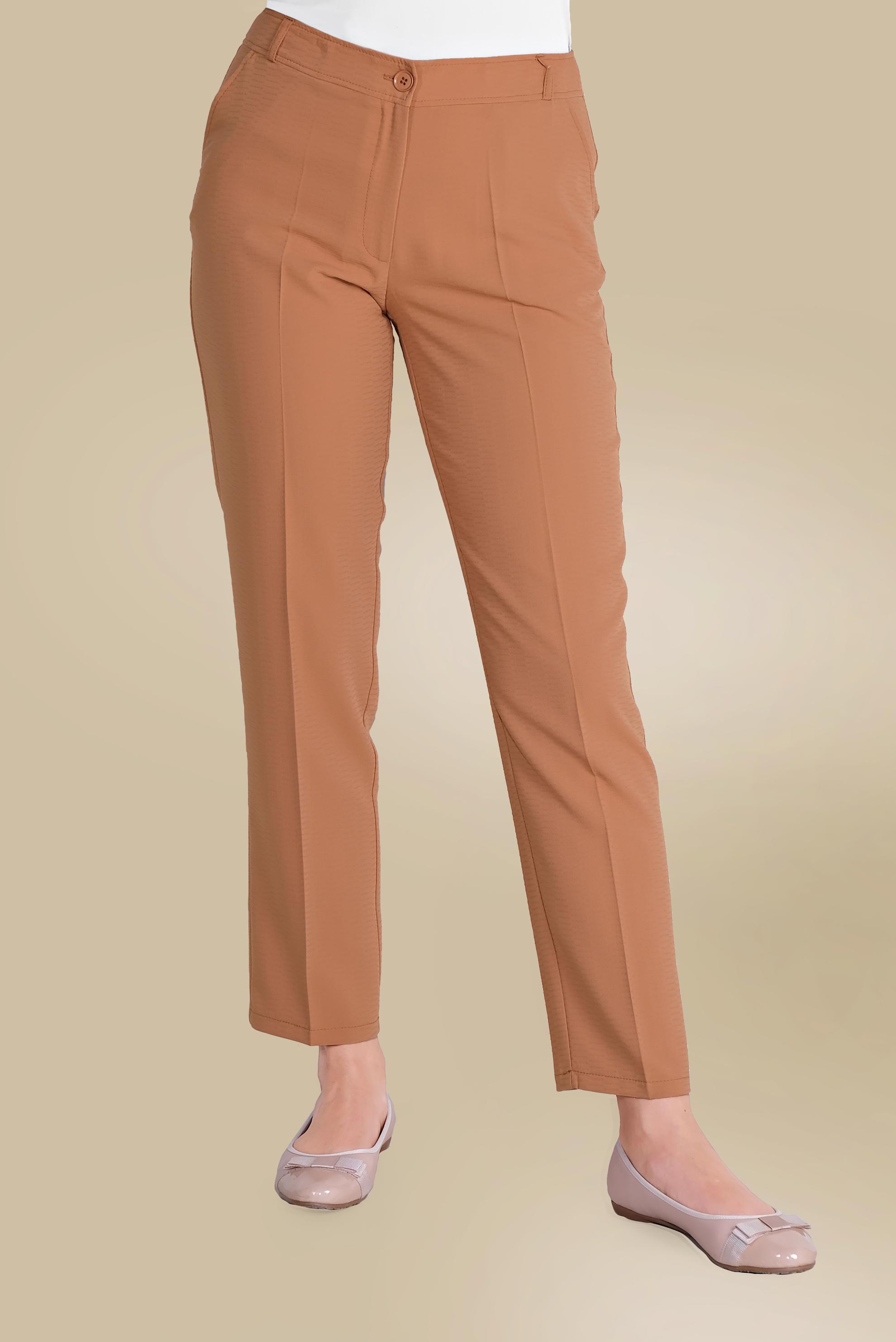 Tesettür giyim KAHVE ARA BEL CEPLİ PANTOLON 70089