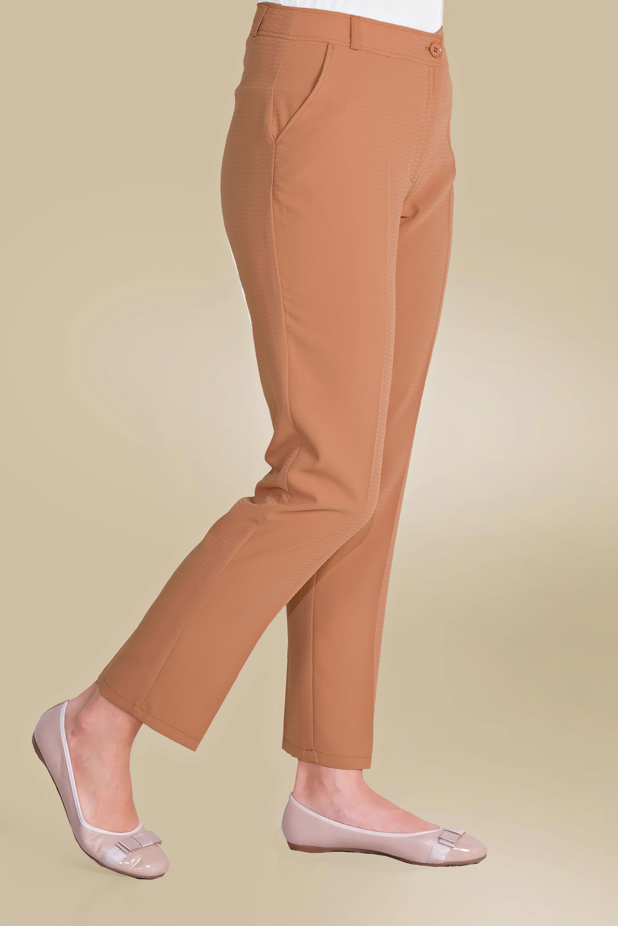 Tesettür giyim KAHVE ARA BEL CEPLİ PANTOLON 70089