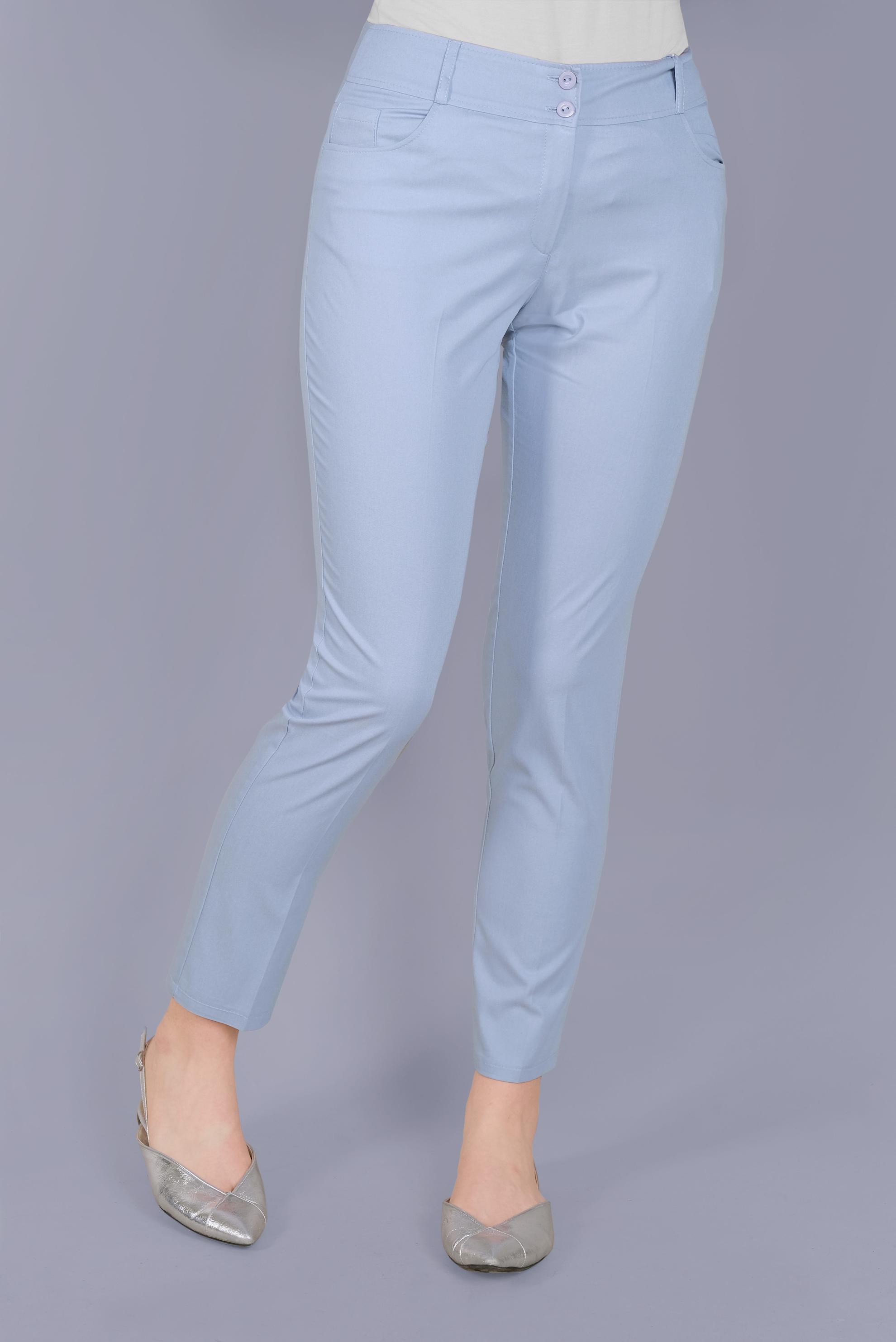 Tesettür giyim MAVİ ARA BEL PANTOLON 70090 