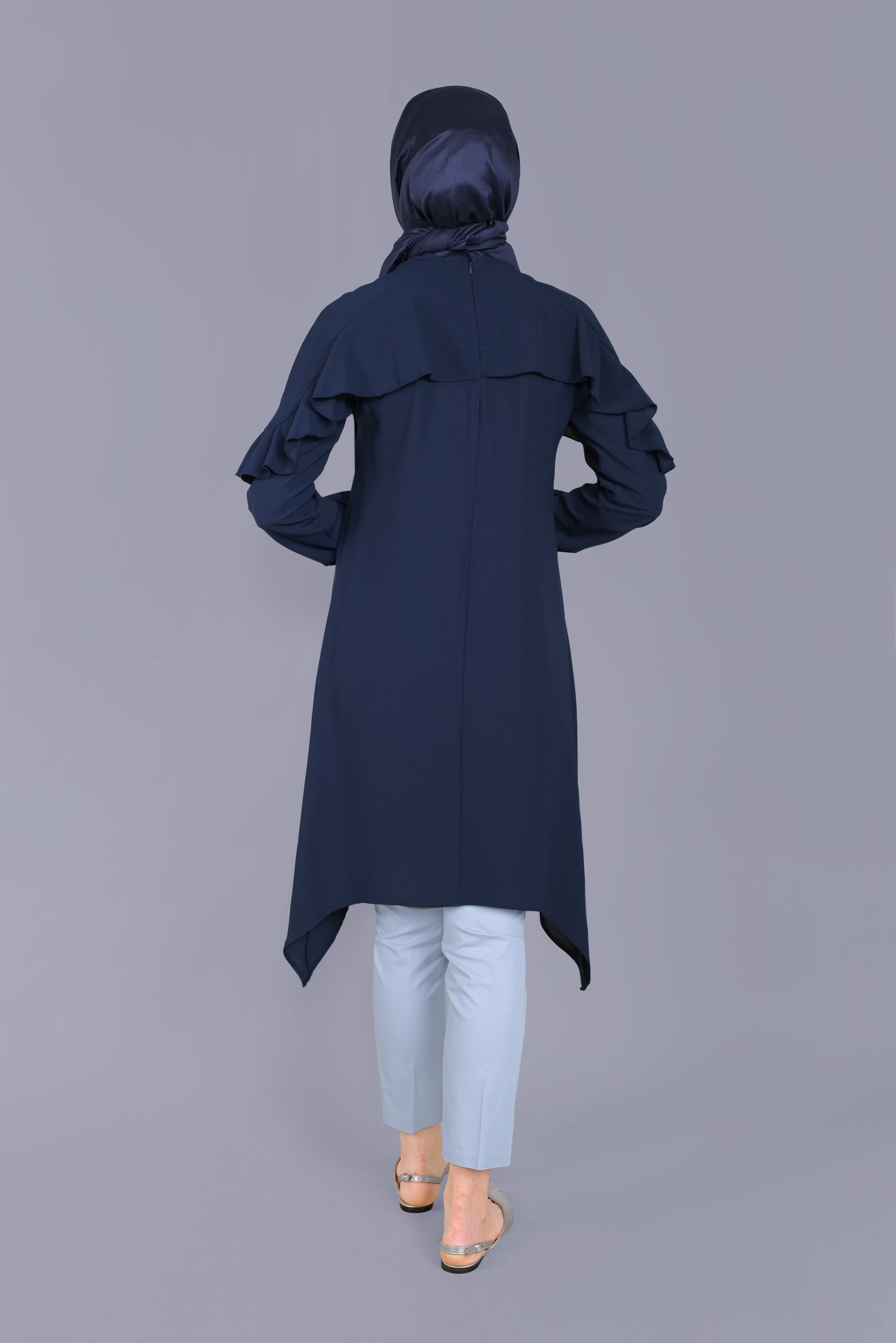 Tesettür giyim MAVİ ARA BEL PANTOLON 70090 