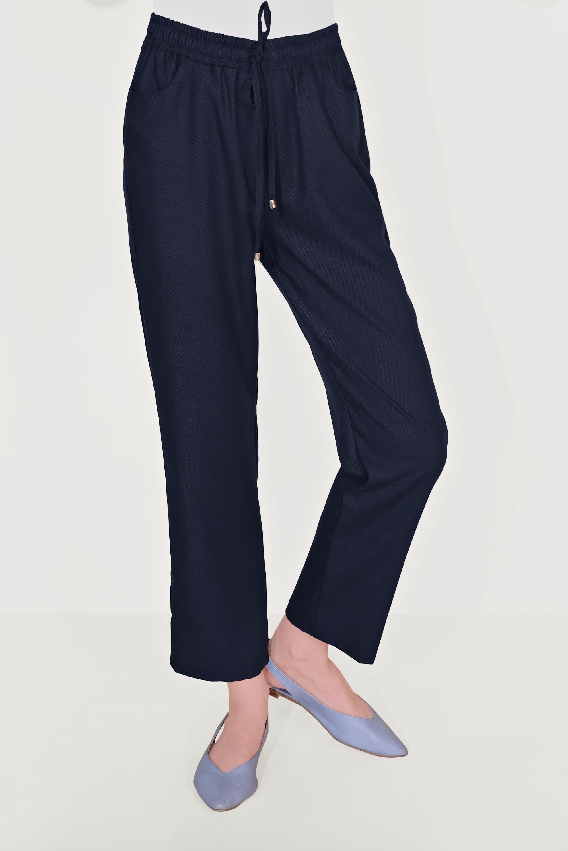 Tesettür giyim LACİVERT BELİ LASTİKLİ PANTOLON 70091