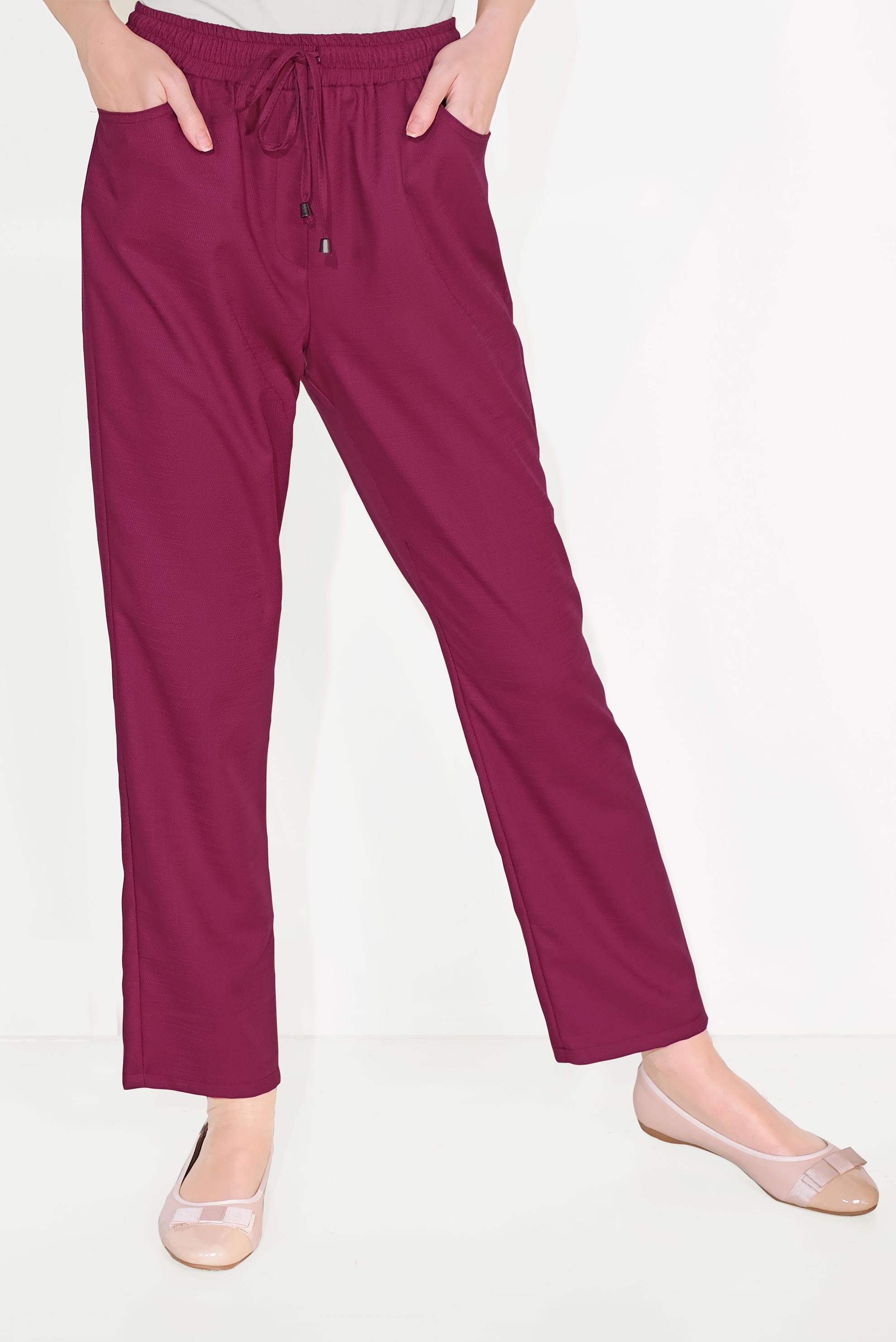 Tesettür giyim MOR BELİ LASTİKLİ PANTOLON 70091