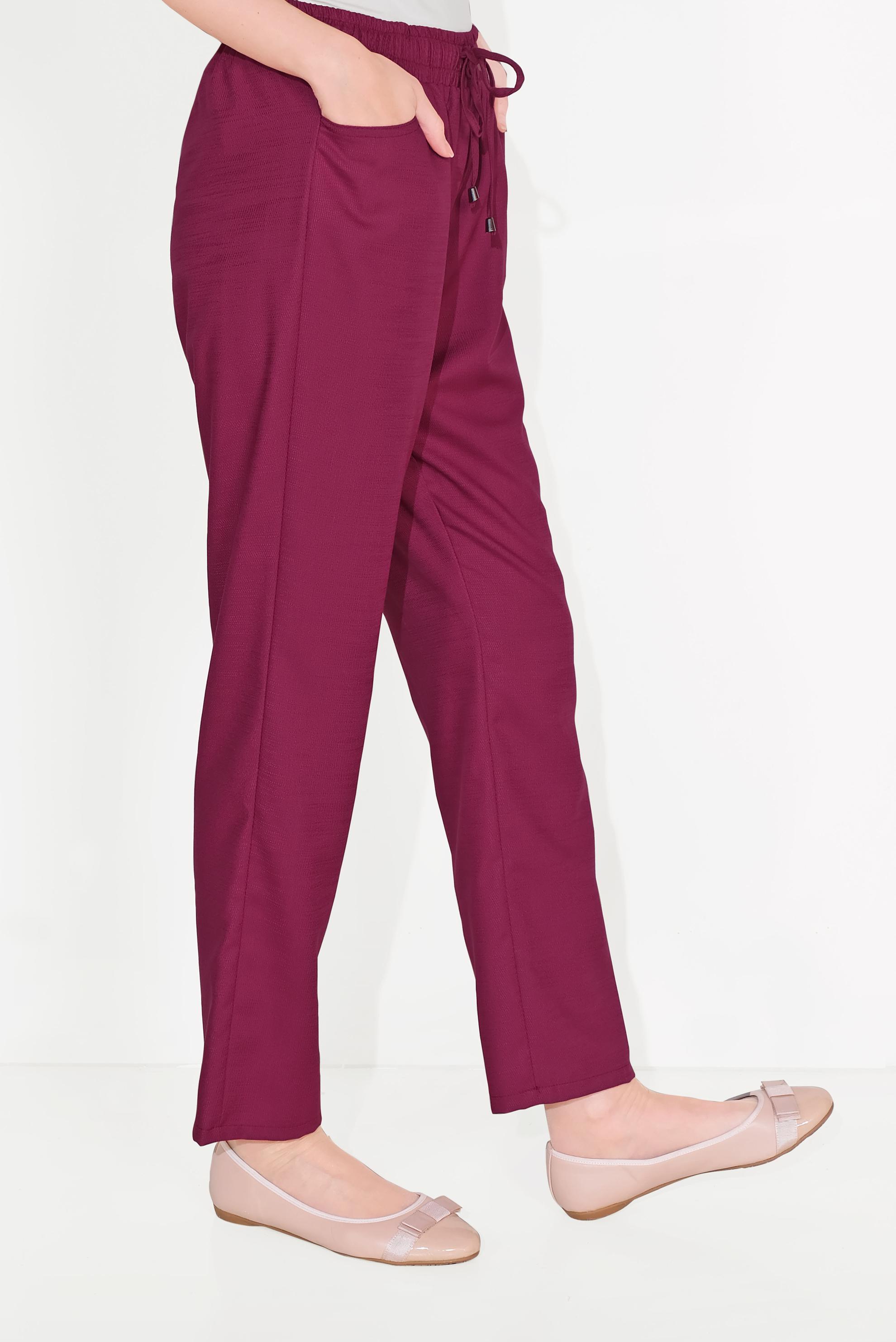 Tesettür giyim MOR BELİ LASTİKLİ PANTOLON 70091