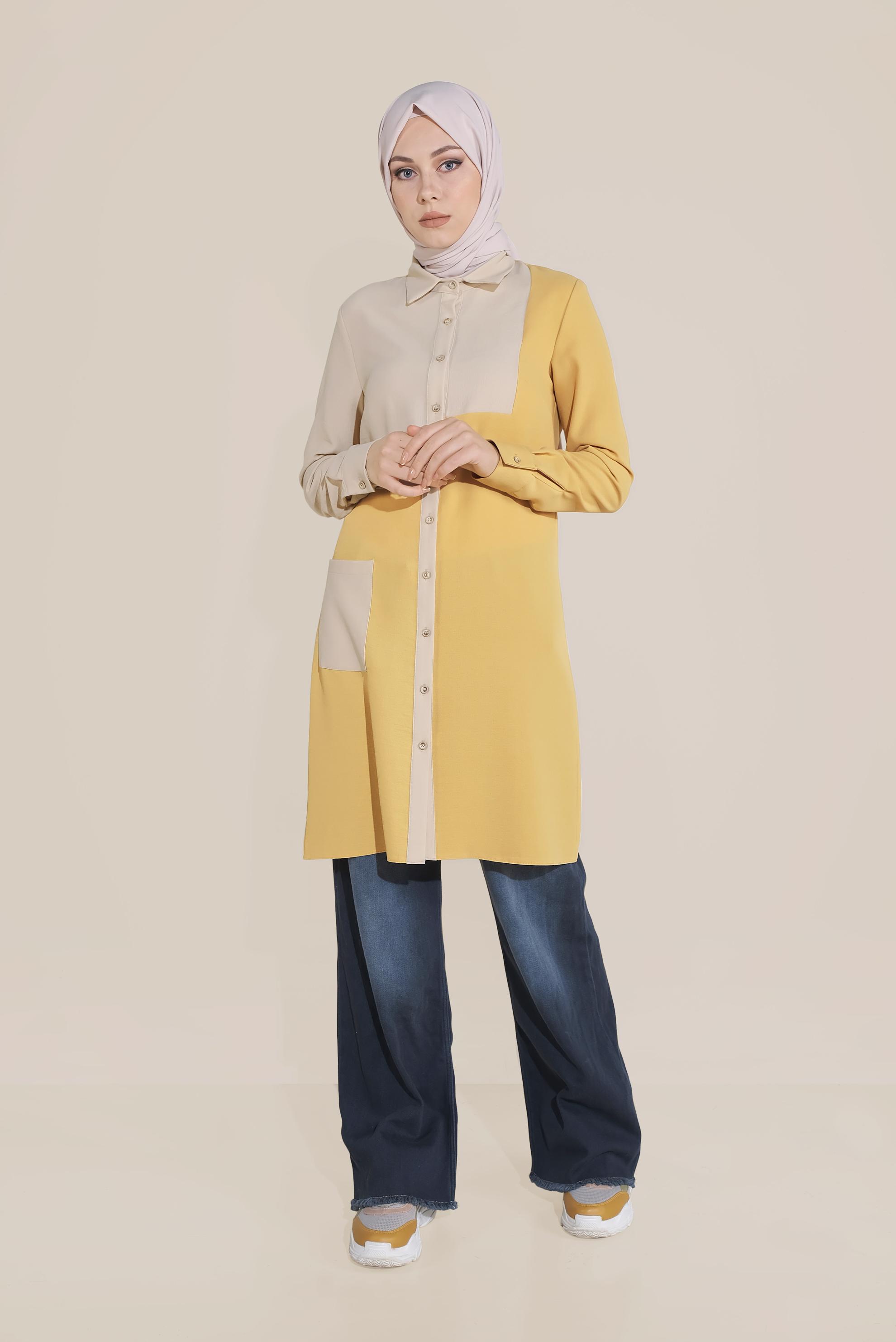 Hijab clothing NAVY BLUE STONED STRAIGHT CUT JEAN 70093 