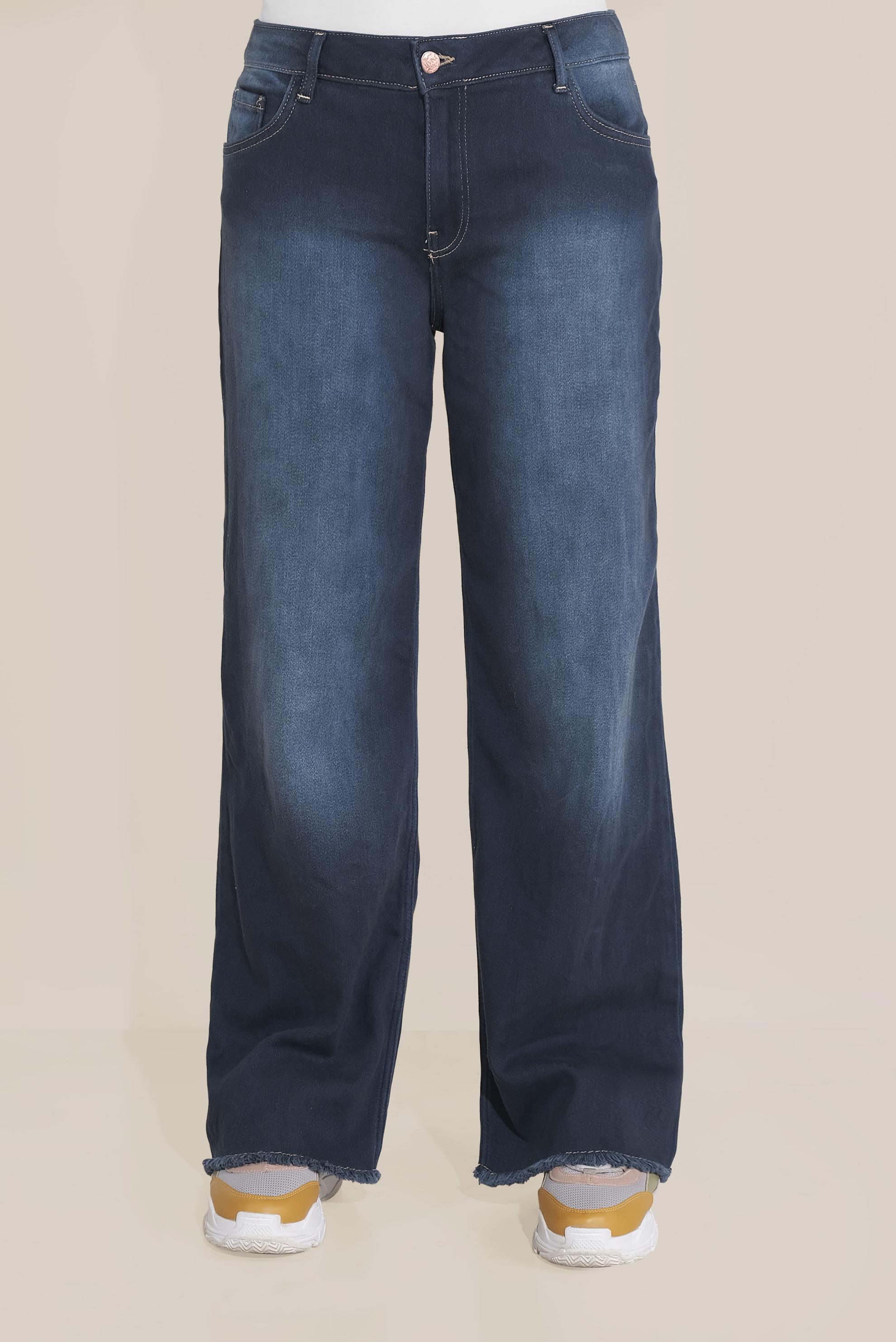 Hijab clothing NAVY BLUE STONED STRAIGHT CUT JEAN 70093 