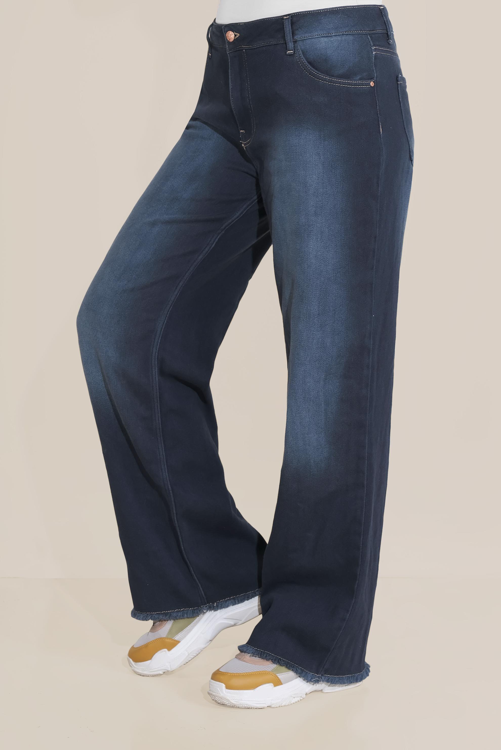 Hijab clothing NAVY BLUE STONED STRAIGHT CUT JEAN 70093 