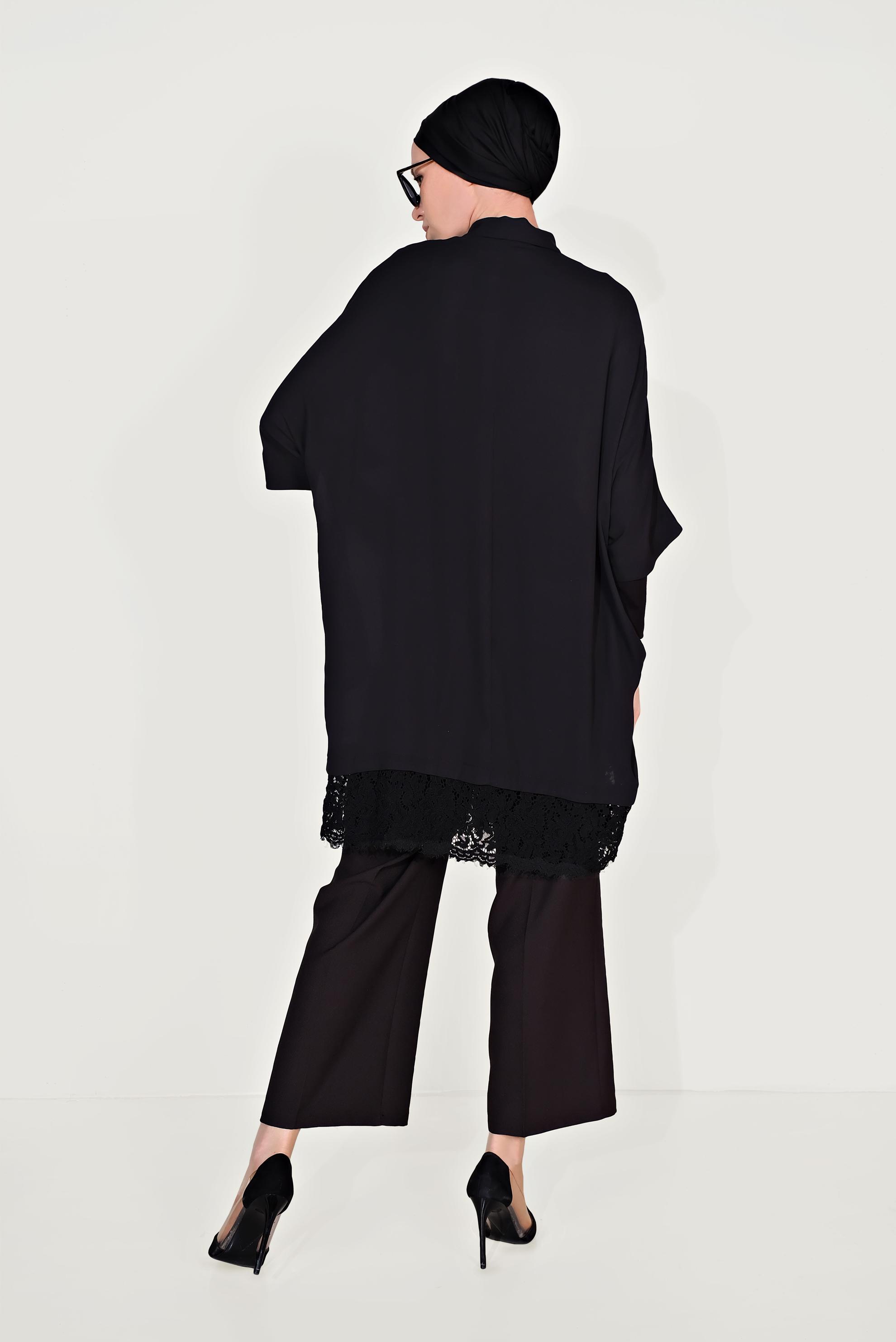 Tesettür giyim SİYAH YÜKSEK BEL PANTOLON 70095 