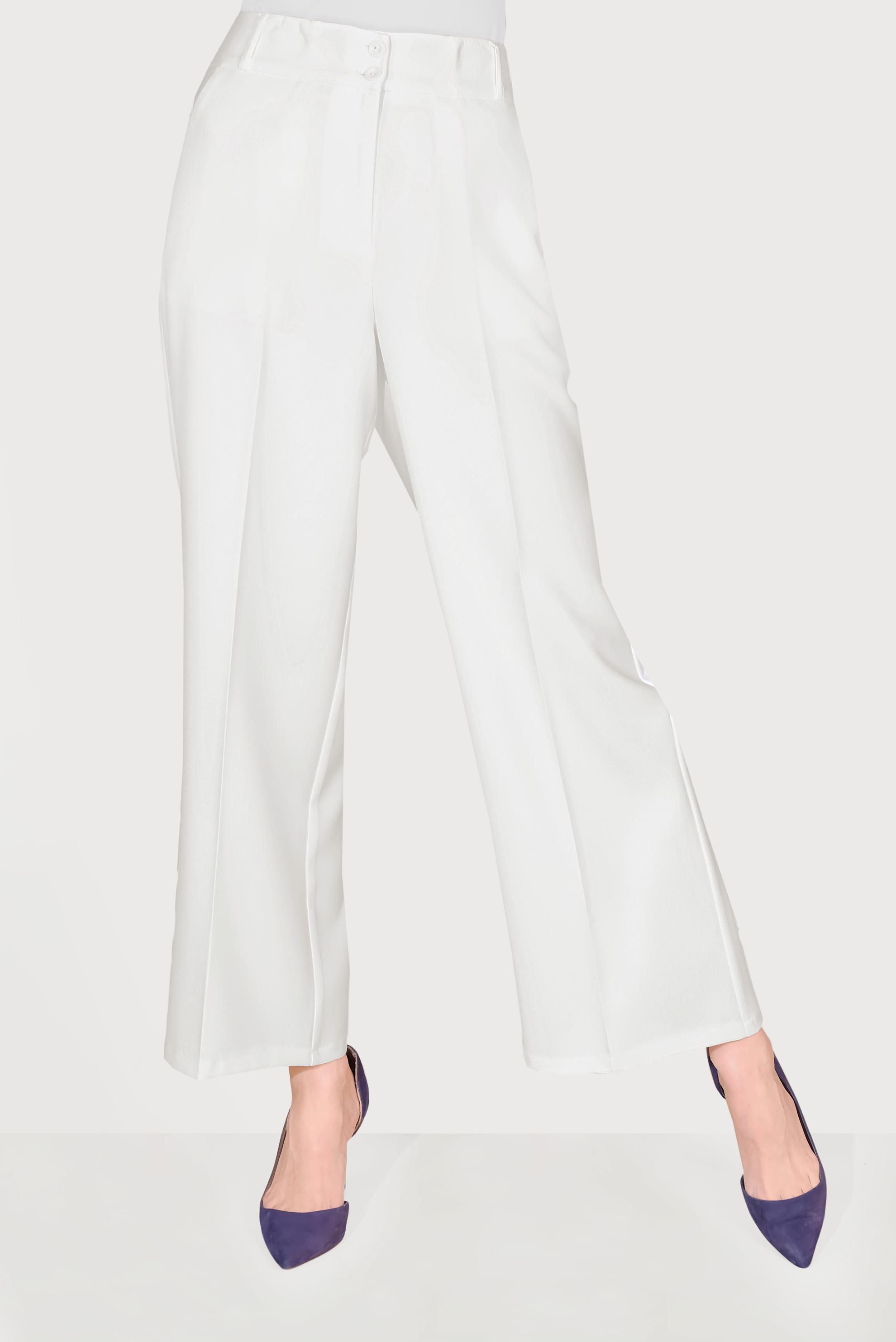 Hijab clothing WHITE HIGH WAISTED CLASSIC TROUSERS 70095 