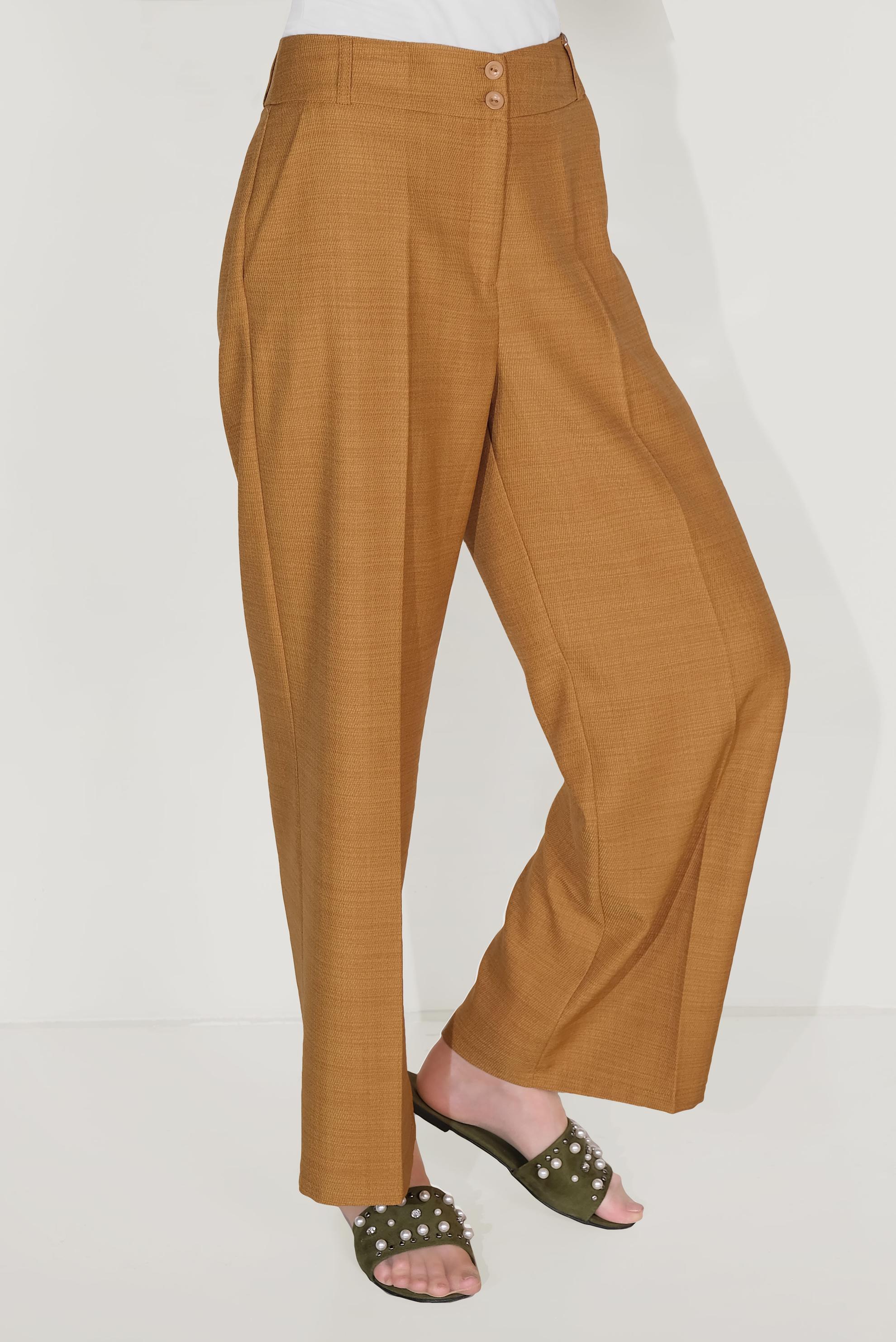 Hijab clothing YELLOW HIGH WAISTED CLASSIC TROUSERS 70095 