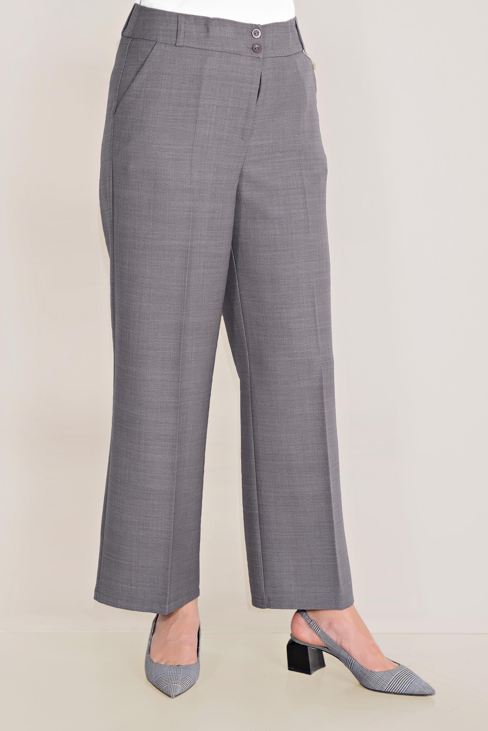 Hijab clothing GREY HIGH WAISTED CLASSIC TROUSERS 70095 