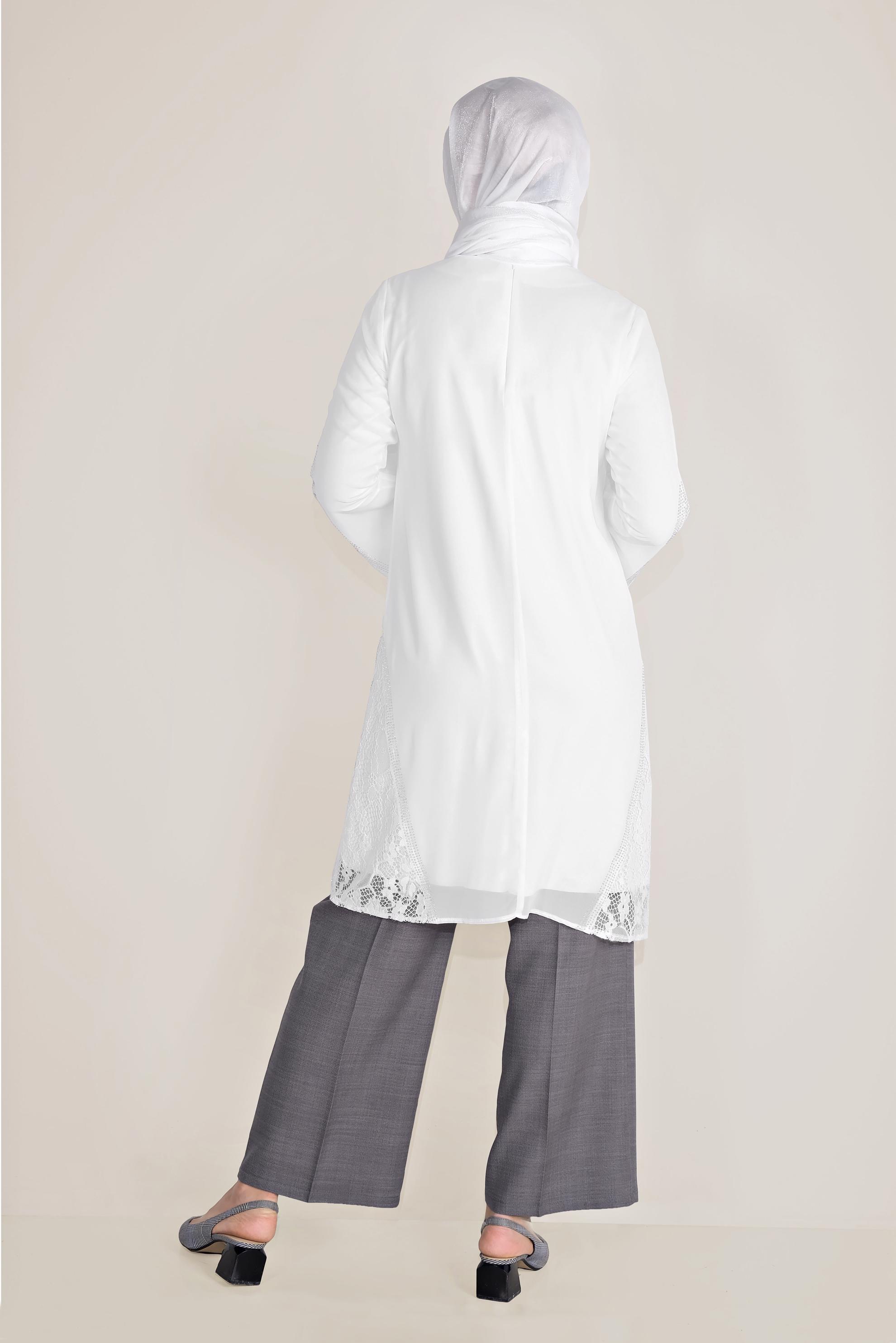 Hijab clothing GREY HIGH WAISTED CLASSIC TROUSERS 70095 