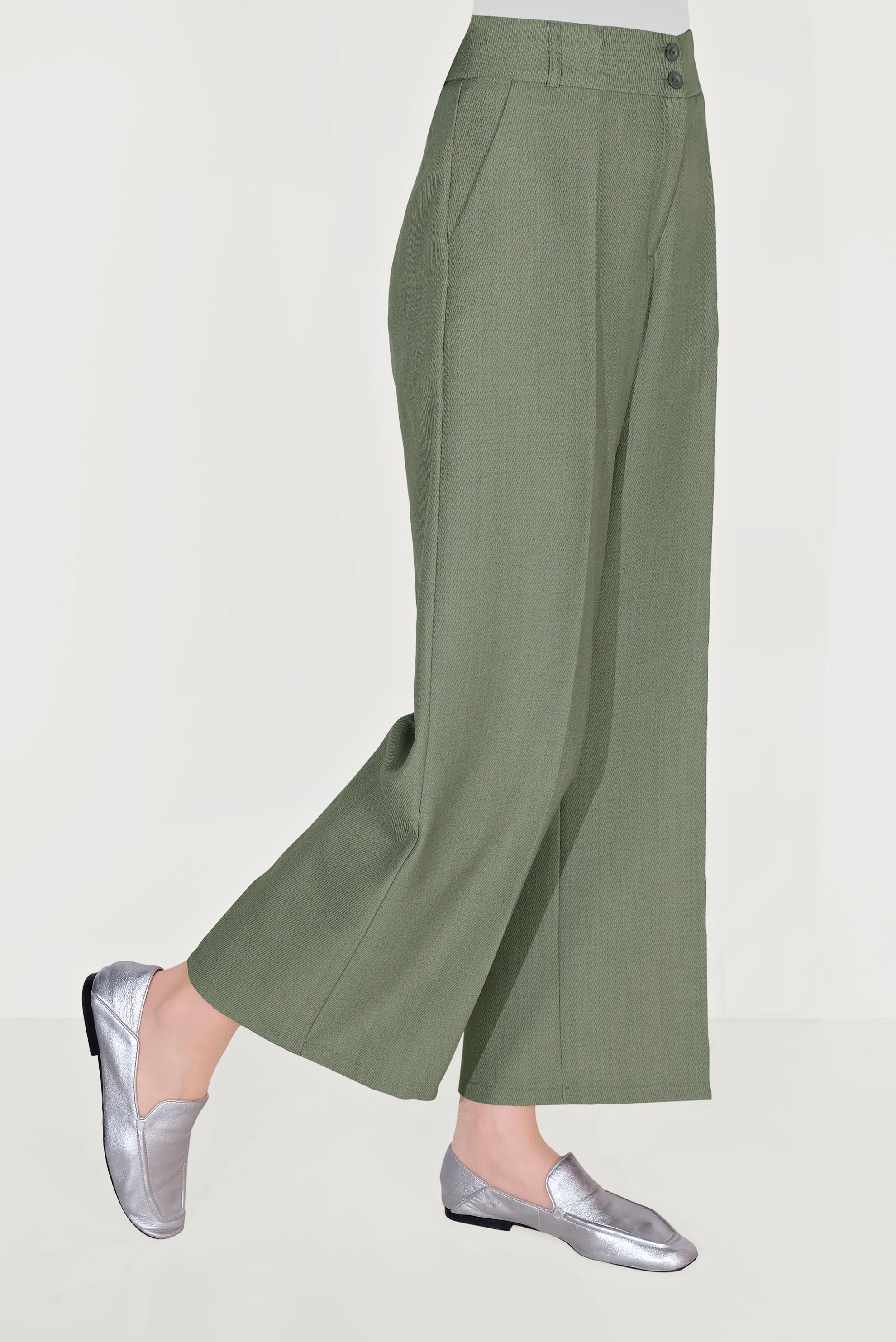 Hijab clothing KHAKI HIGH WAISTED CLASSIC TROUSERS 70095 