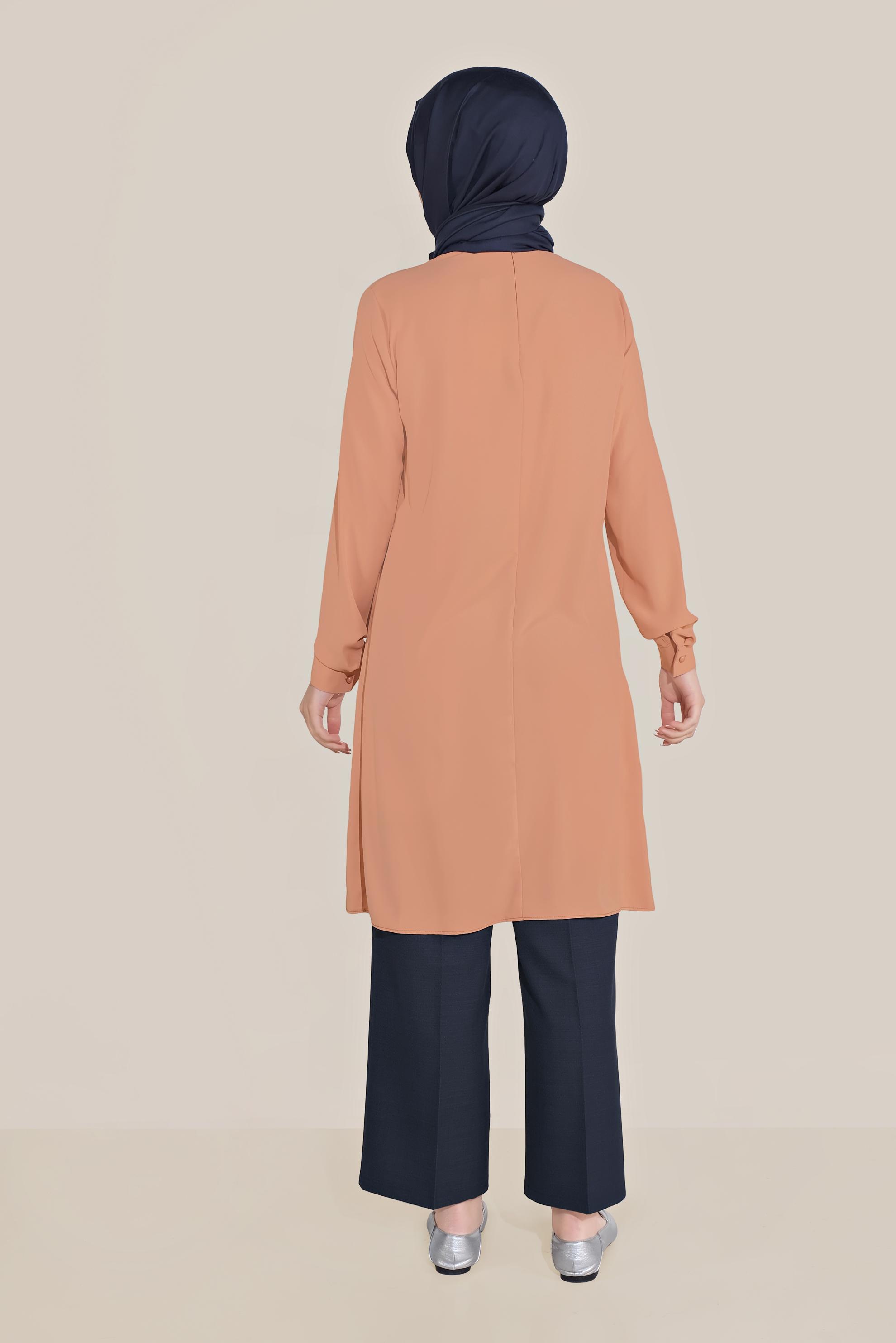 Hijab clothing NAVY BLUE HIGH WAISTED CLASSIC TROUSERS 70095 