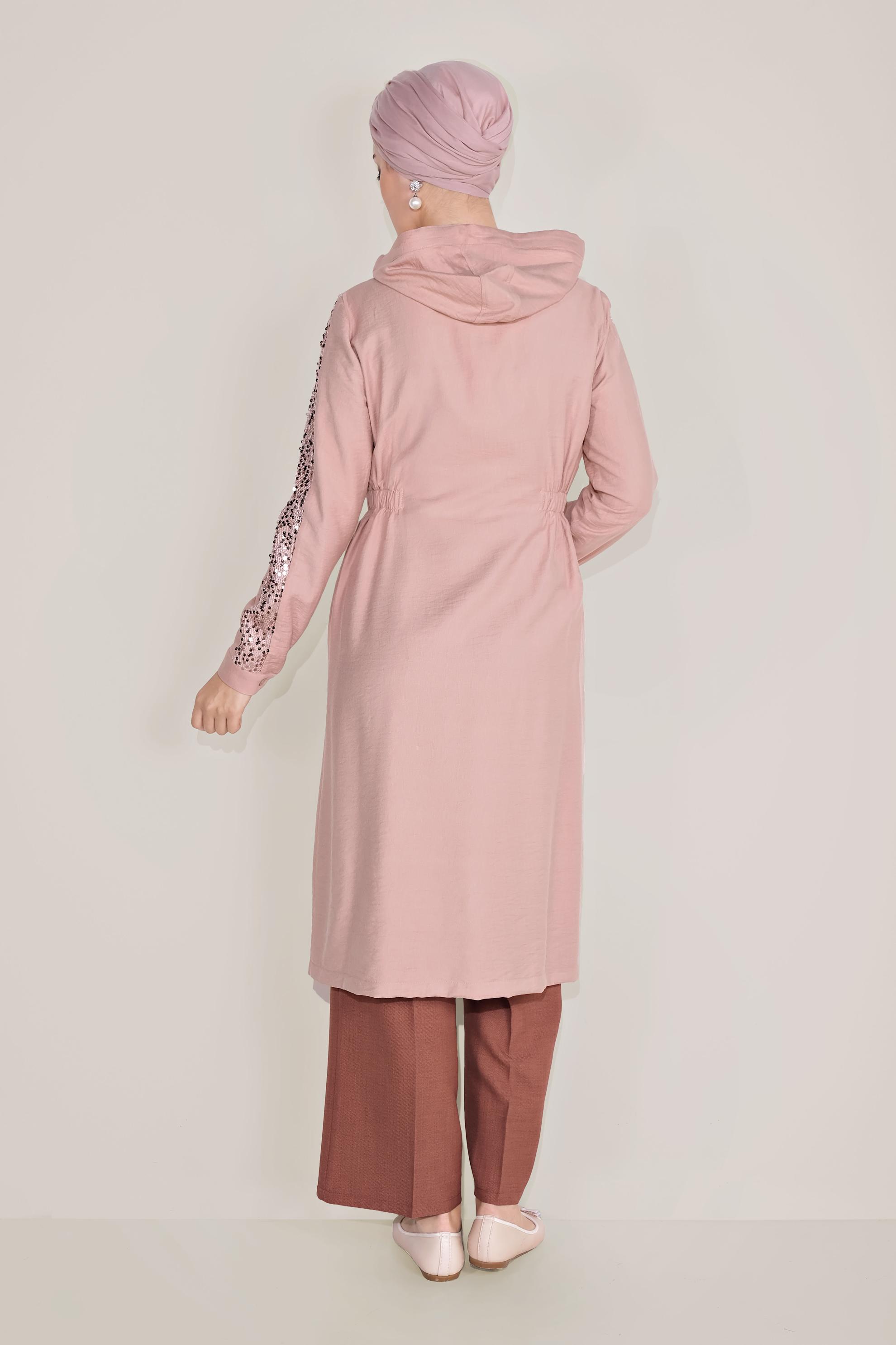 Hijab clothing BROWN HIGH WAISTED CLASSIC TROUSERS 70095 