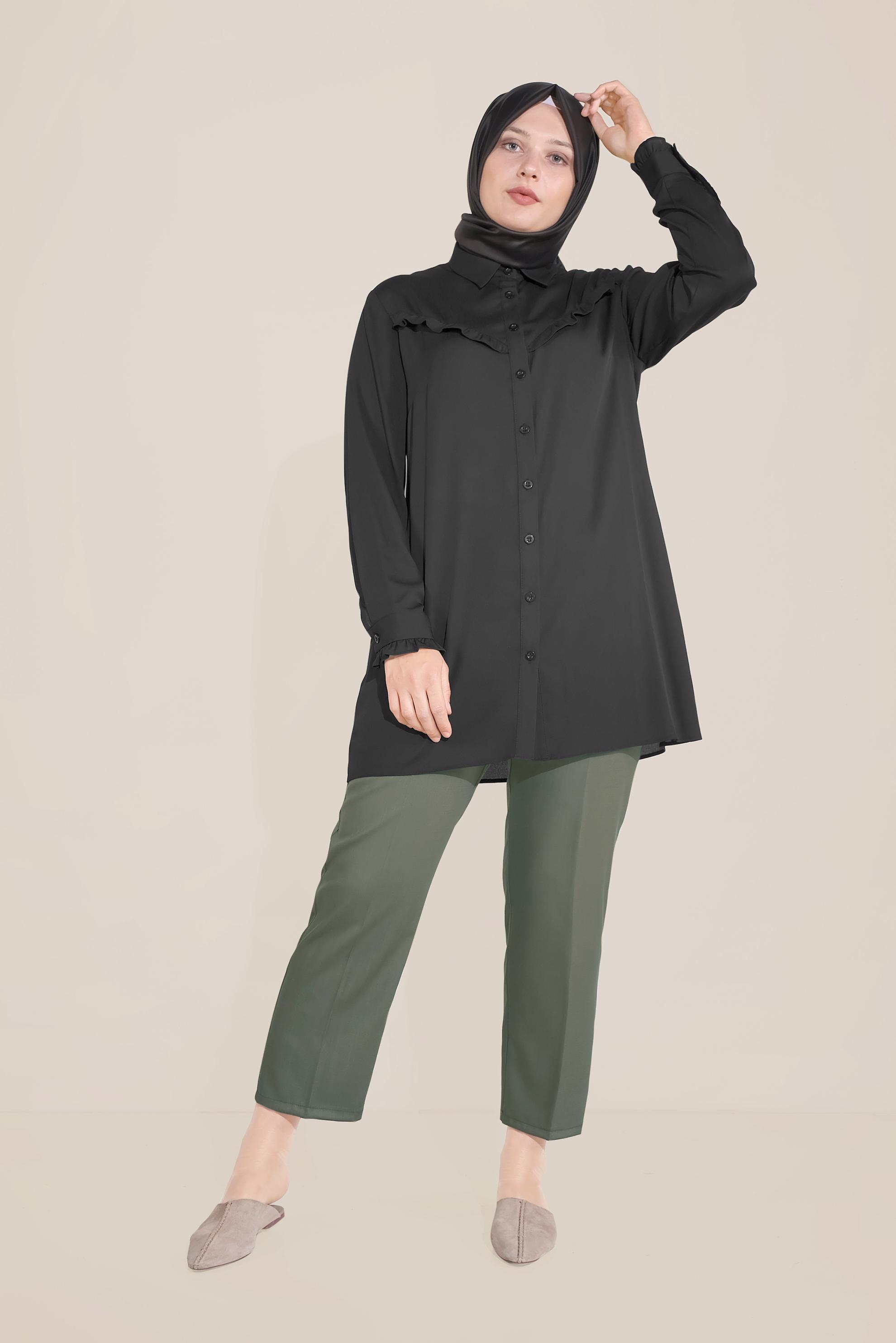 Vêtements hijab KAKI PANTALON CAROTTE 70098 