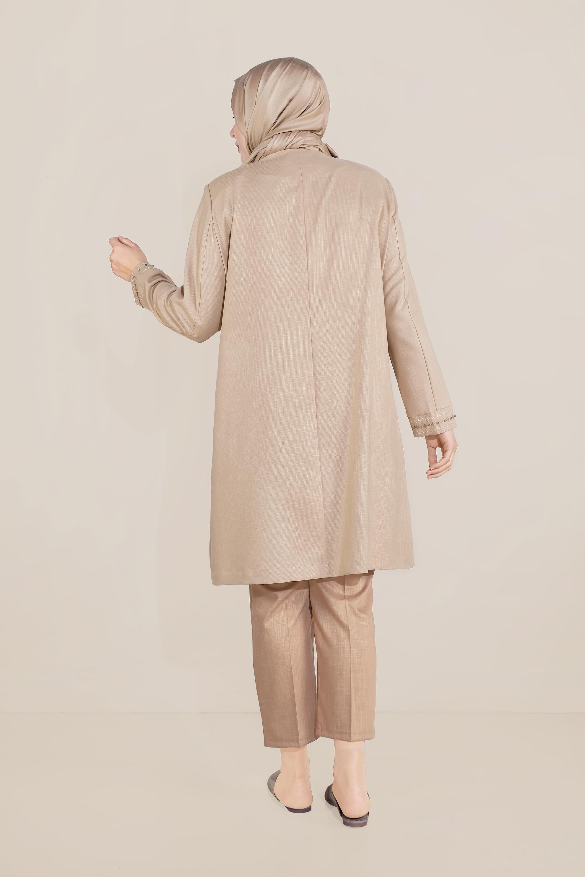 Vêtements hijab BRUN PANTALON CAROTTE 70098 