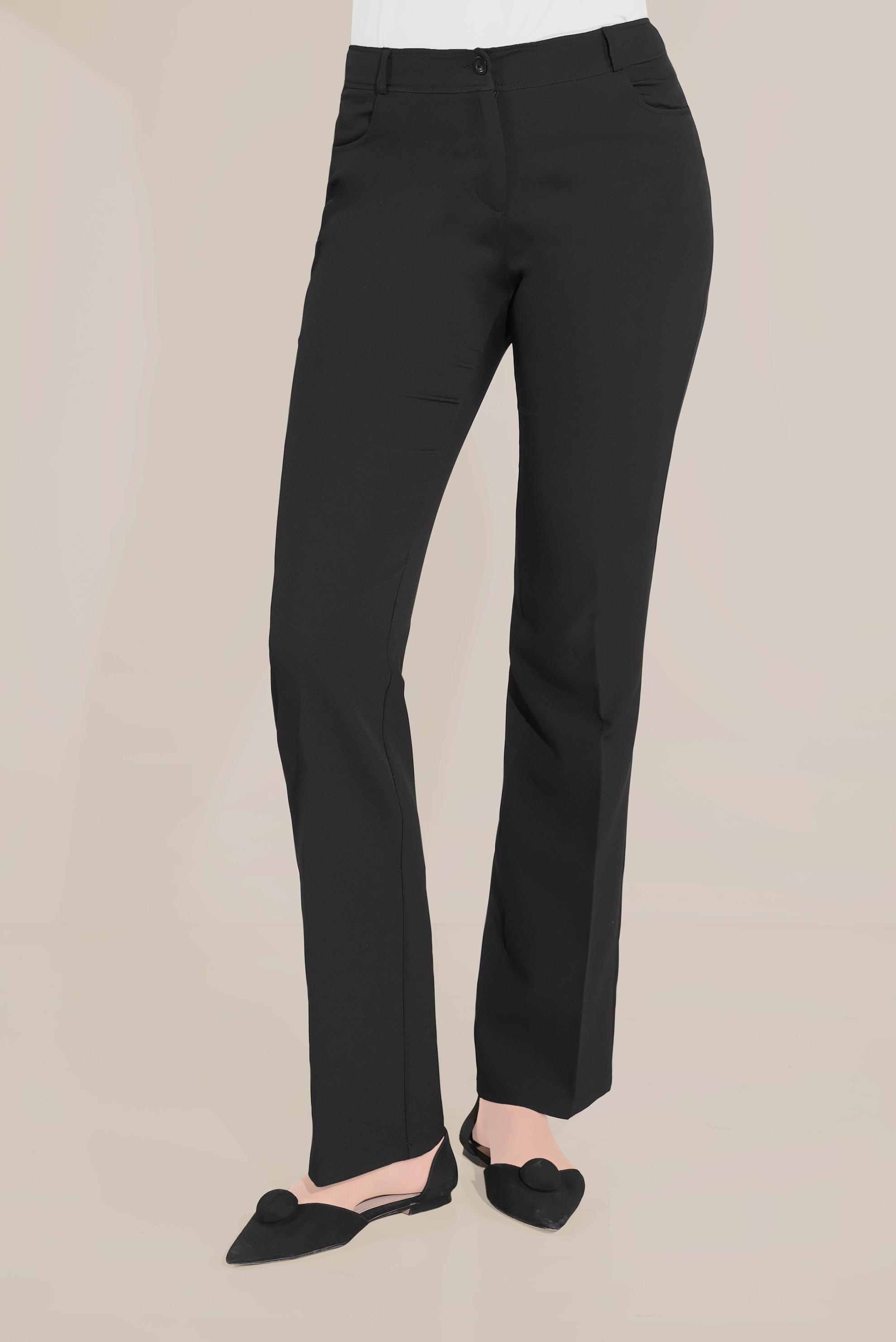 Tesettür giyim SİYAH KLASİK BOL PAÇA PANTOLON 70103 