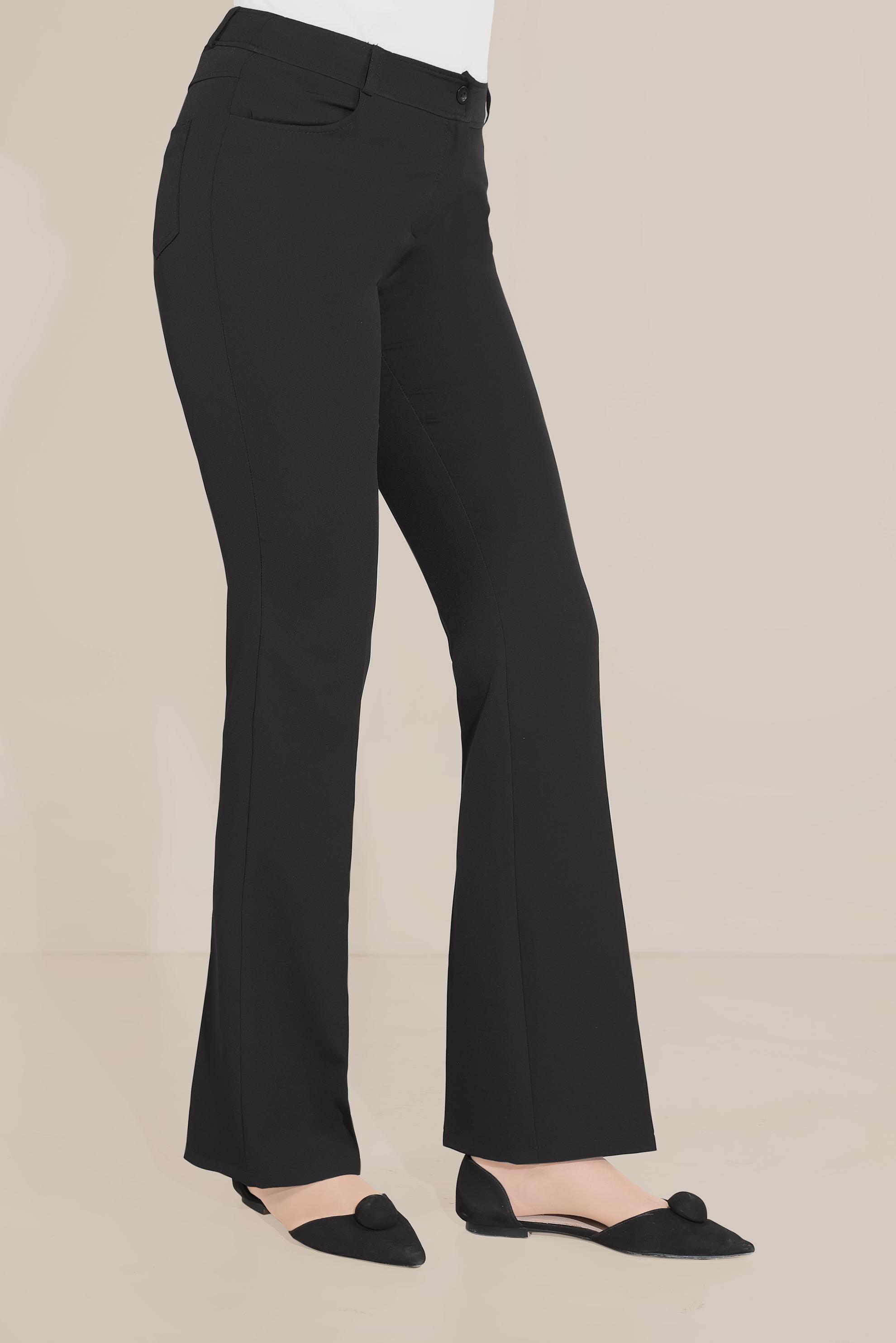 Tesettür giyim SİYAH KLASİK BOL PAÇA PANTOLON 70103 