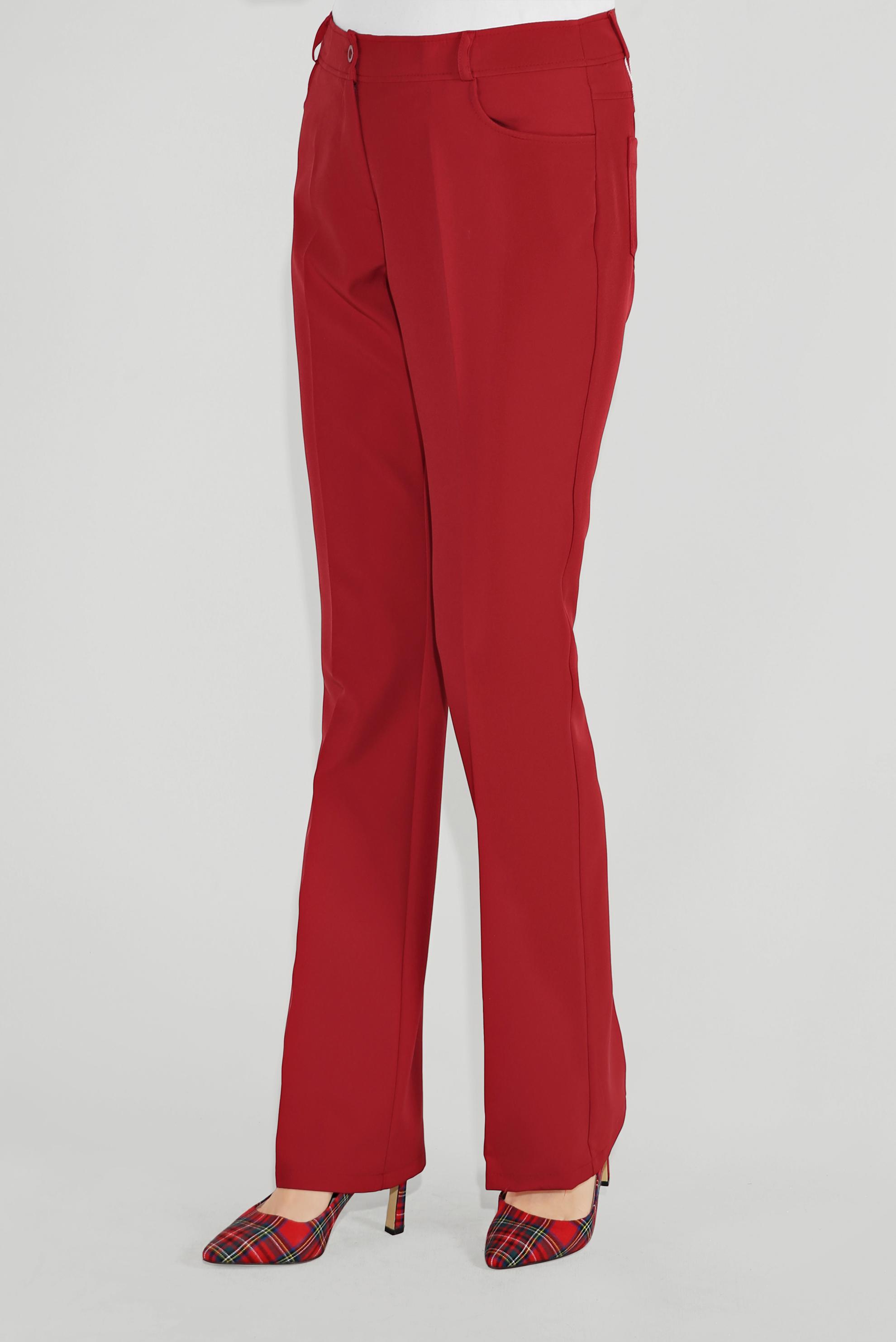 Tesettür giyim KIRMIZI KLASİK BOL PAÇA PANTOLON 70103 