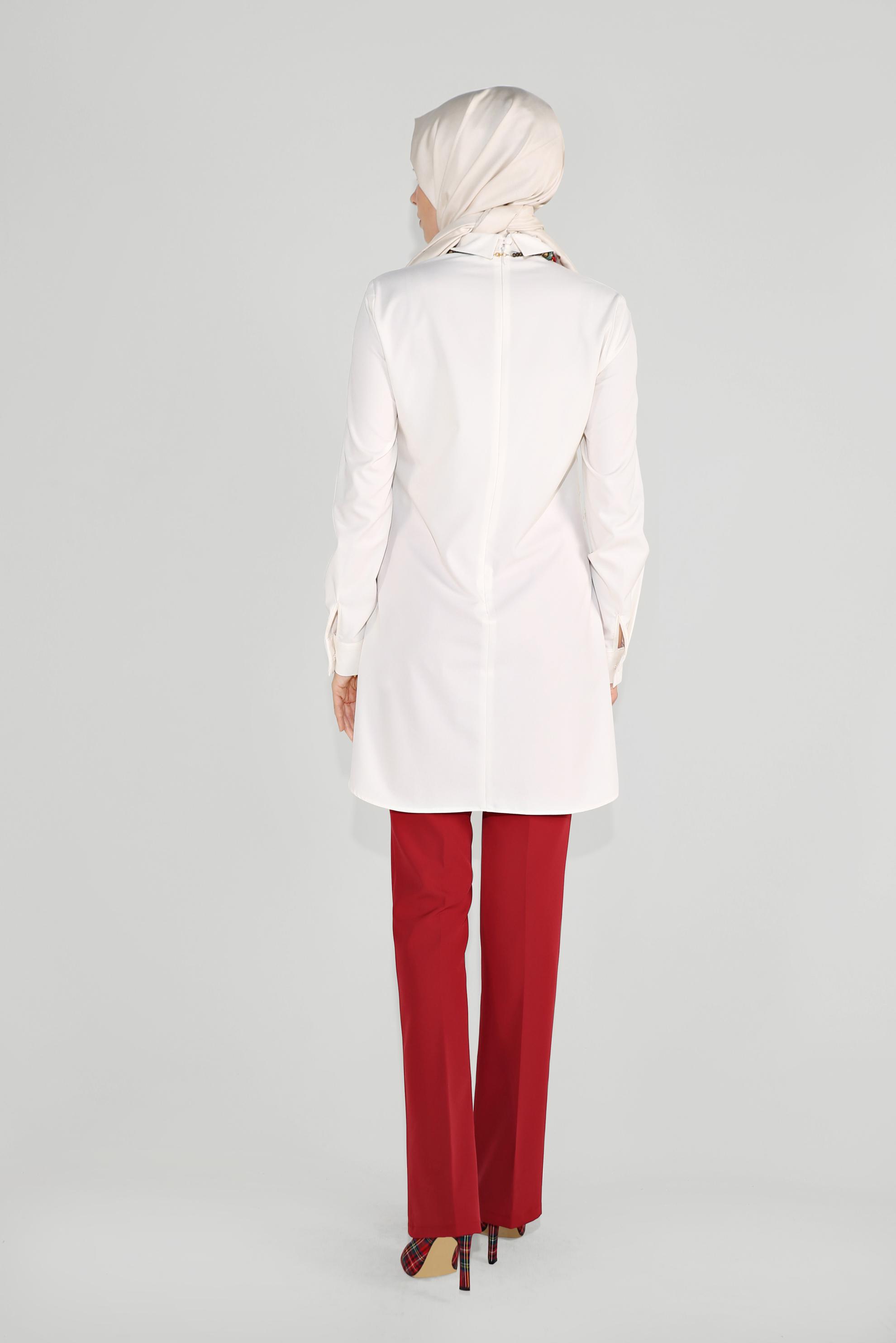 Tesettür giyim KIRMIZI KLASİK BOL PAÇA PANTOLON 70103 