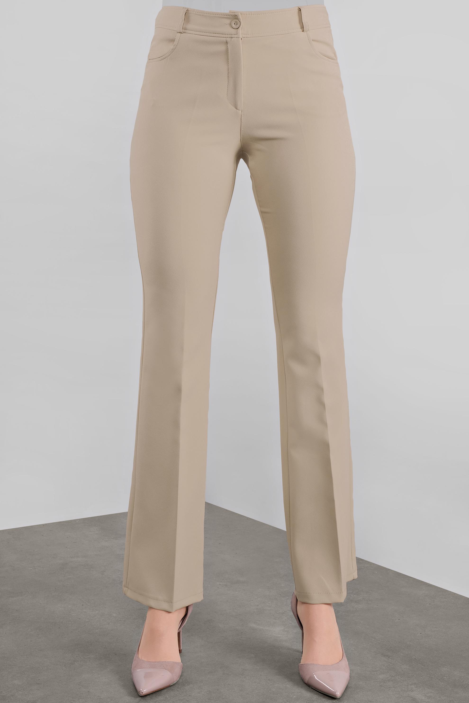 Tesettür giyim BEJ KLASİK BOL PAÇA PANTOLON 70103 