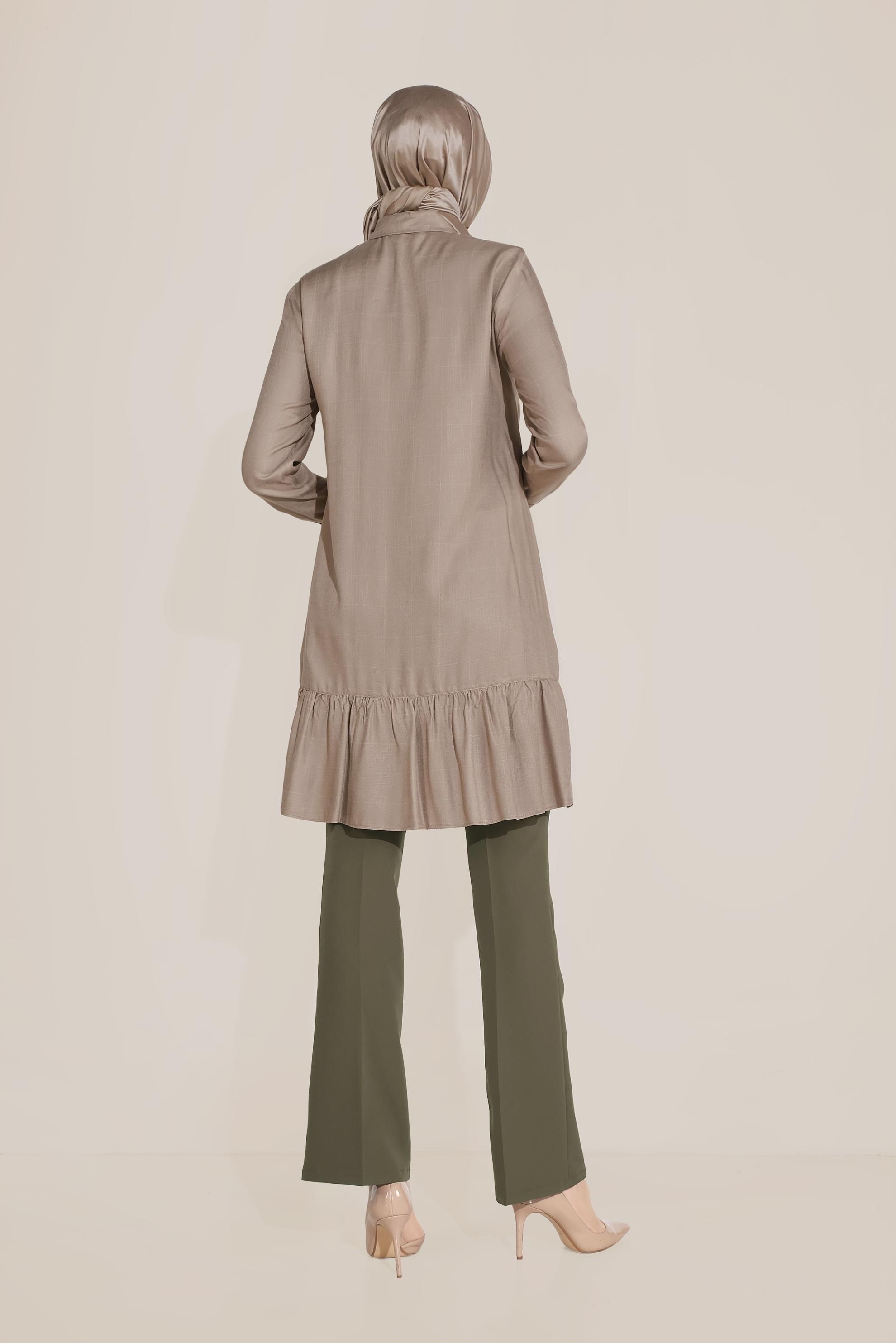 Hijab clothing KHAKI CLASSIC WIDE LEG TROUSERS 70103 