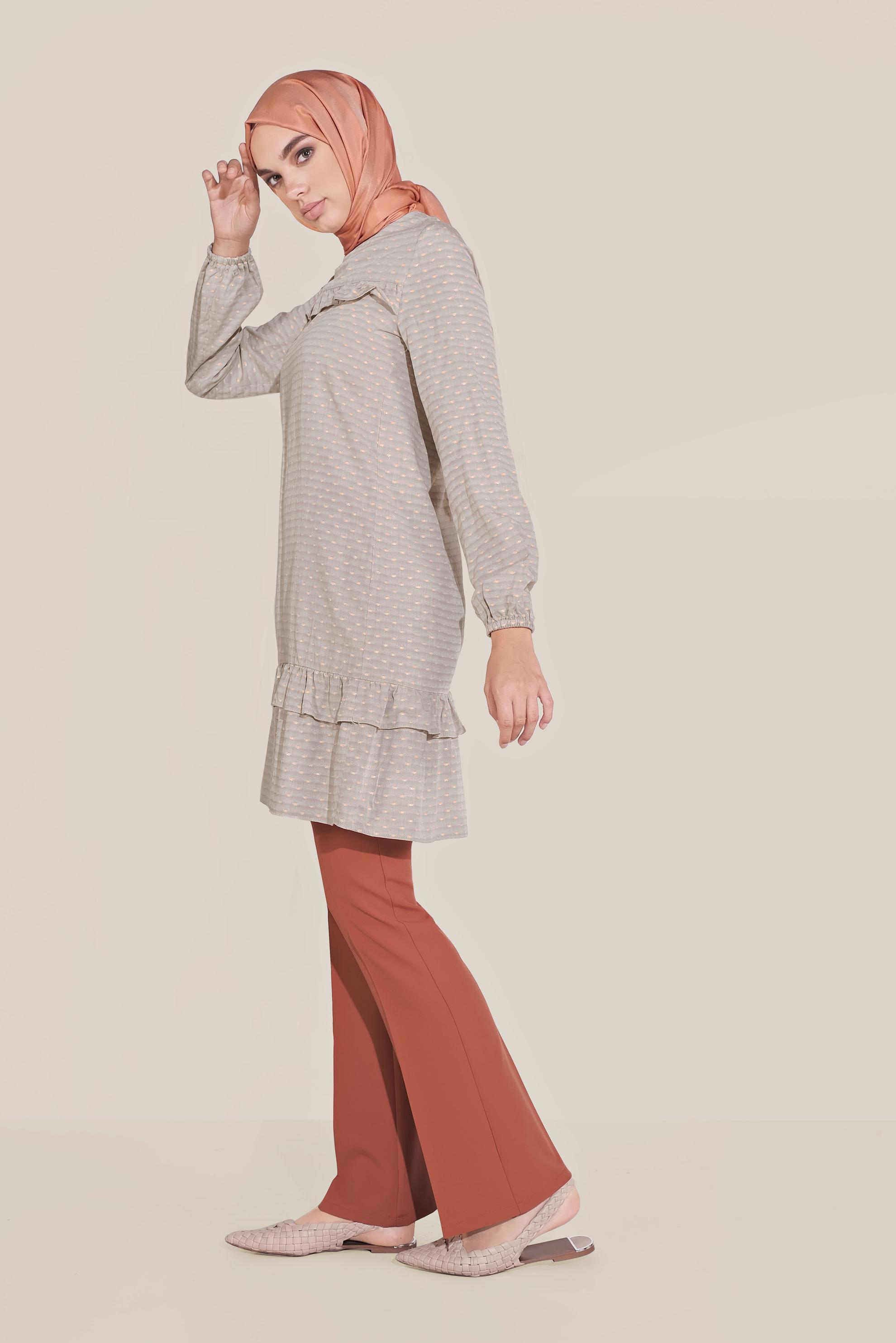 Hijab clothing ORANGE CLASSIC WIDE LEG TROUSERS 70103 