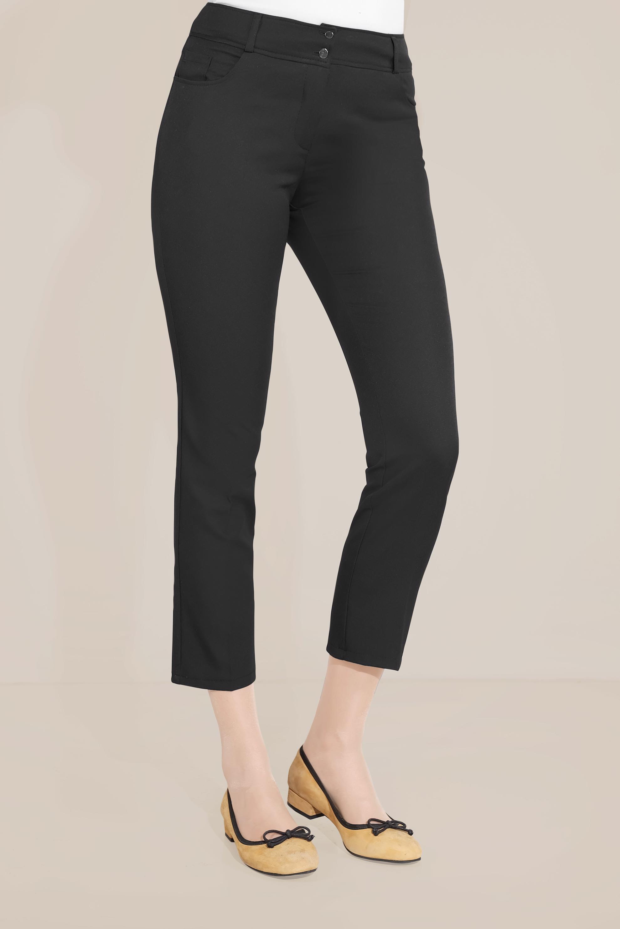 Tesettür giyim SİYAH BORU PAÇA DÜĞMELİ PANTOLON 70104