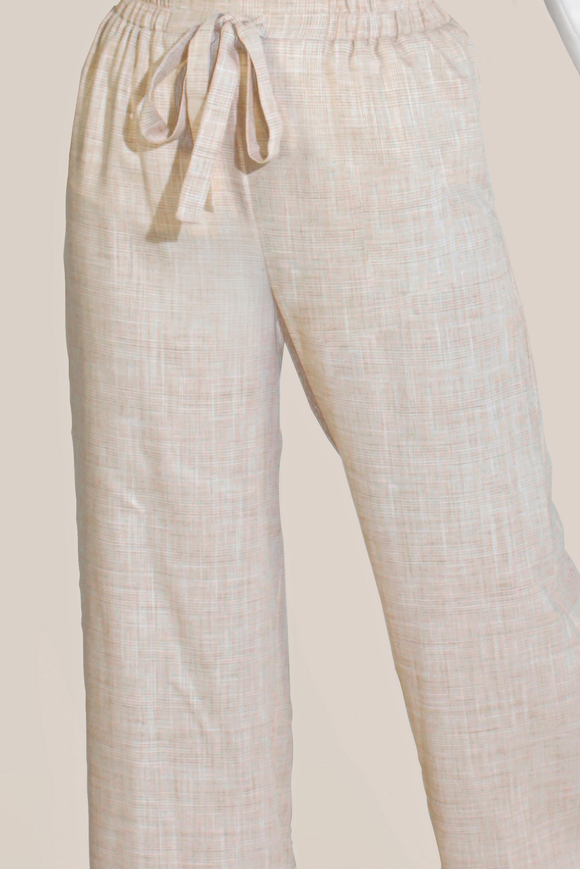 Tesettür giyim BEJ BOL KESİM BELDEN BAĞLAMALI PANTOLON 70105