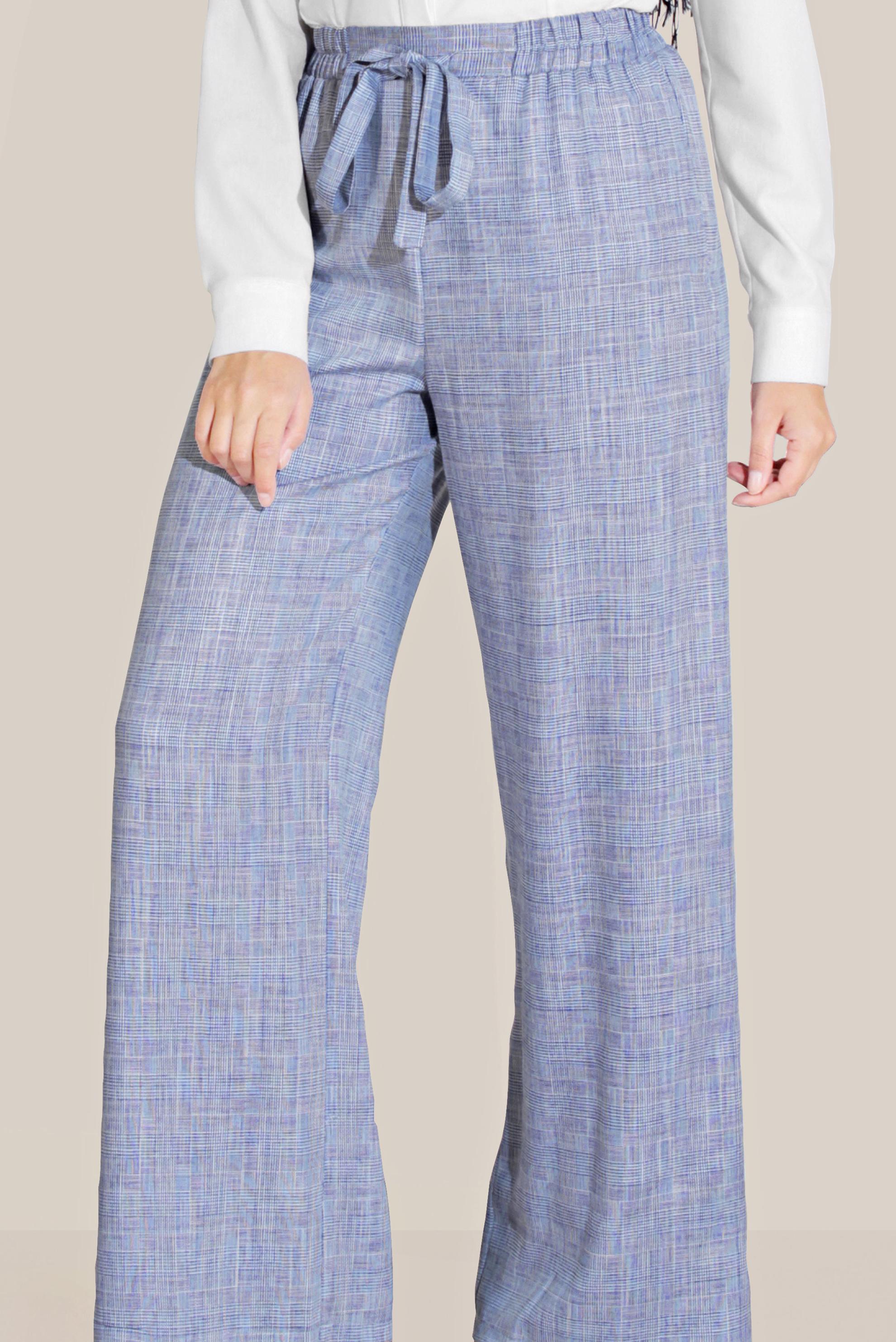 Tesettür giyim LACİVERT BOL KESİM BELDEN BAĞLAMALI PANTOLON 70105