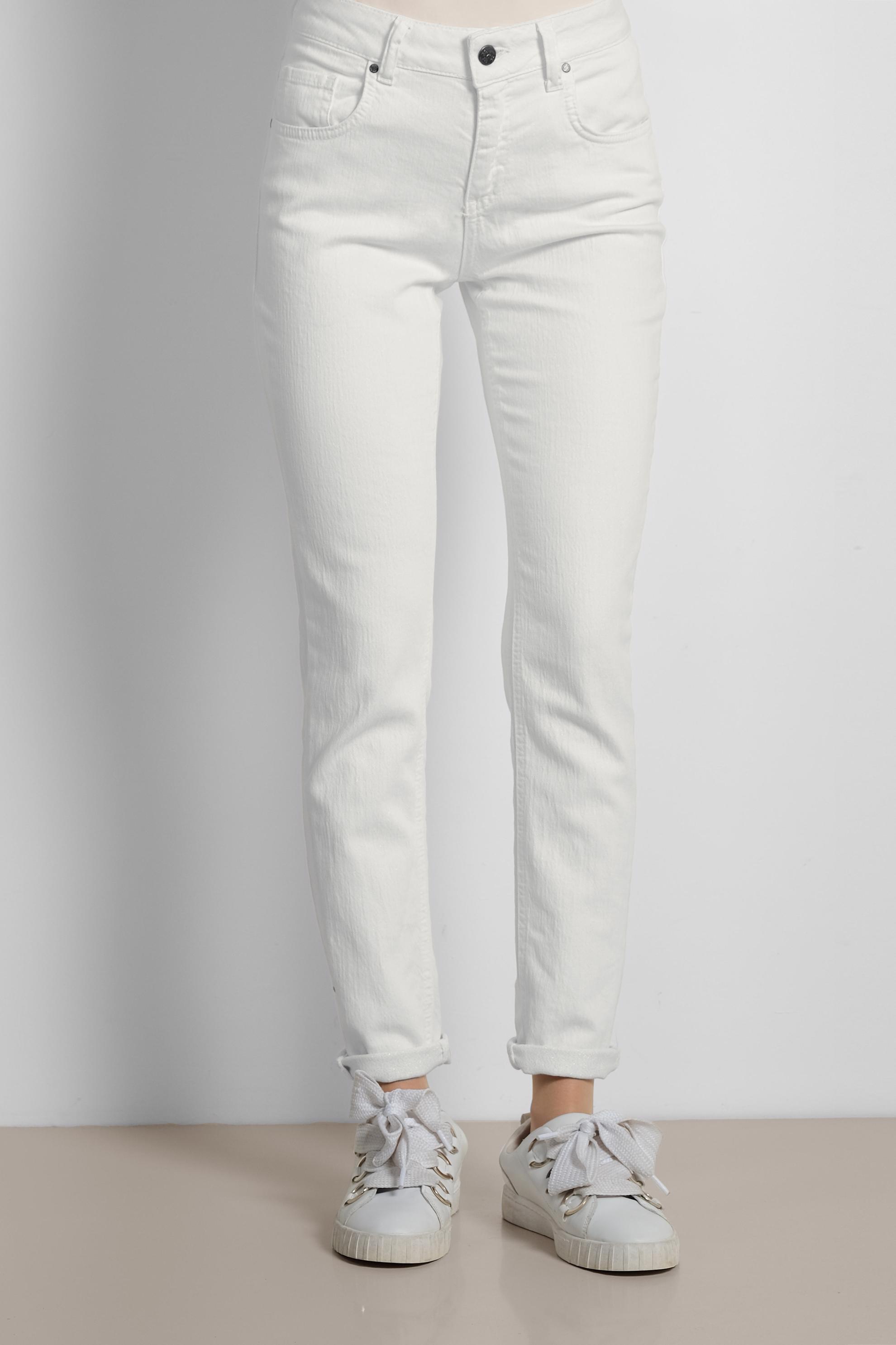 Tesettür giyim BEYAZ SİMLİ PAMUKLU PANTOLON 7434